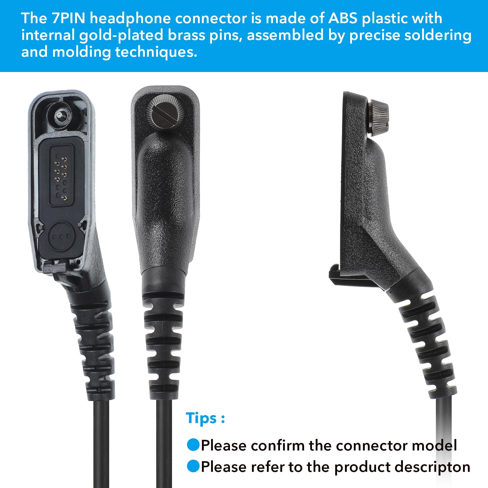 APX 6000 XPR 7550e Earpiece with Mic - Compatible for Motorola Radios APX 7000 4000 APX6000 APX 8000 XPR 7580e 7380e XPR 7550 7350e - Surveillance Headset by HAOSHENGDA Radio Earpiece