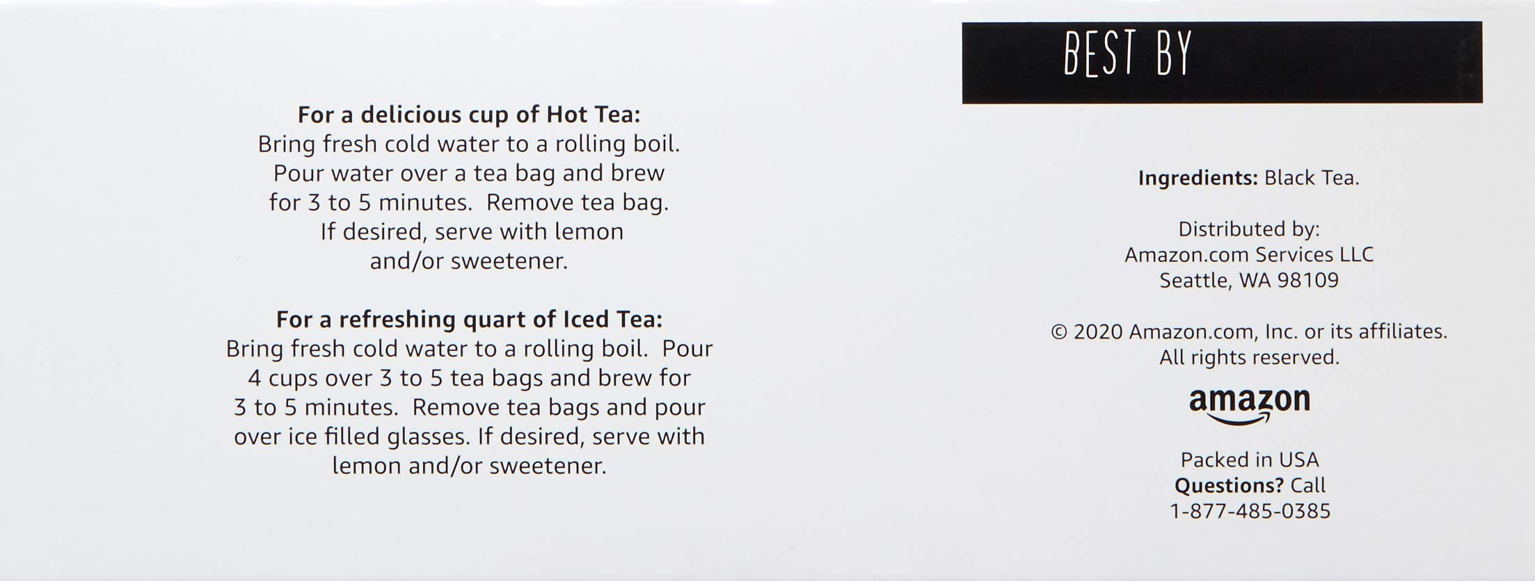 Amazon Brand - Happy Belly Tea Bags, Black, 100 Count (Previously Solimo)