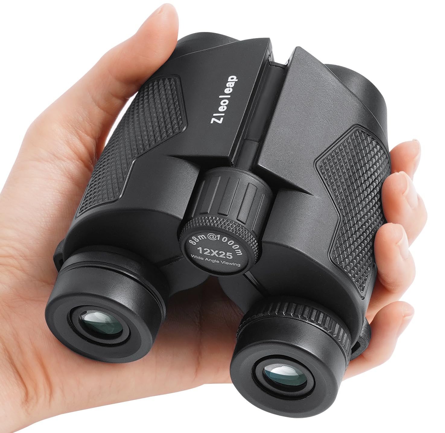 12x25 Compact Binoculars for Adults and Kids, Waterproof Binoculars with Low Light Night Vision - High Powered Easy Focus Binoculars with Low Light Vision for Outdoor Hunting Travel