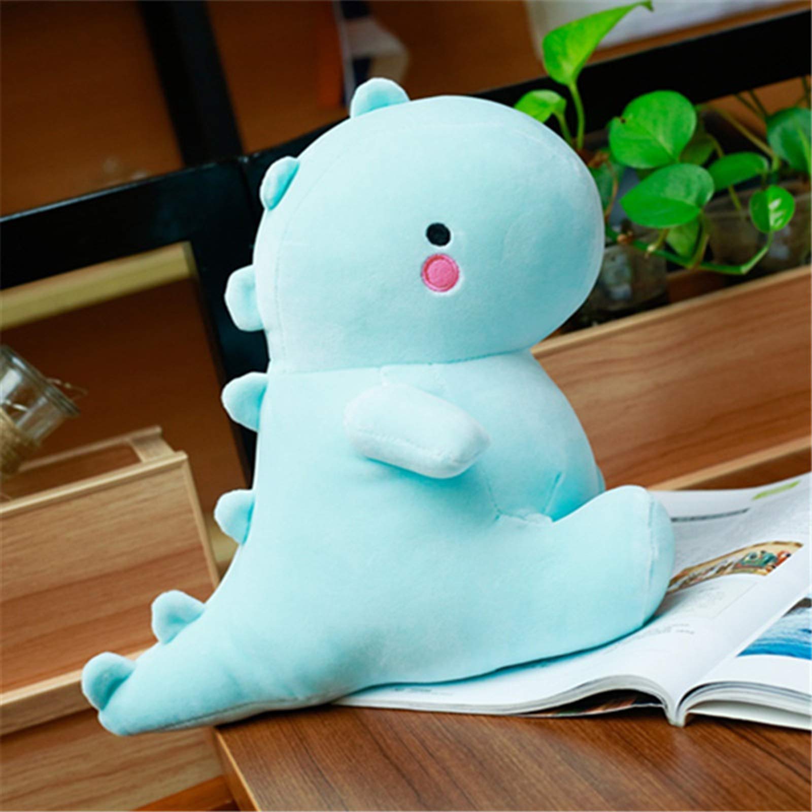 VHYHCY Cute Dinosaur Plush Toys, Fat Dinosaur Stuffed Dolls, Soft Animal Dino Plushie, Birthday Gifts for Kids Girls Boys Blue 12 inch