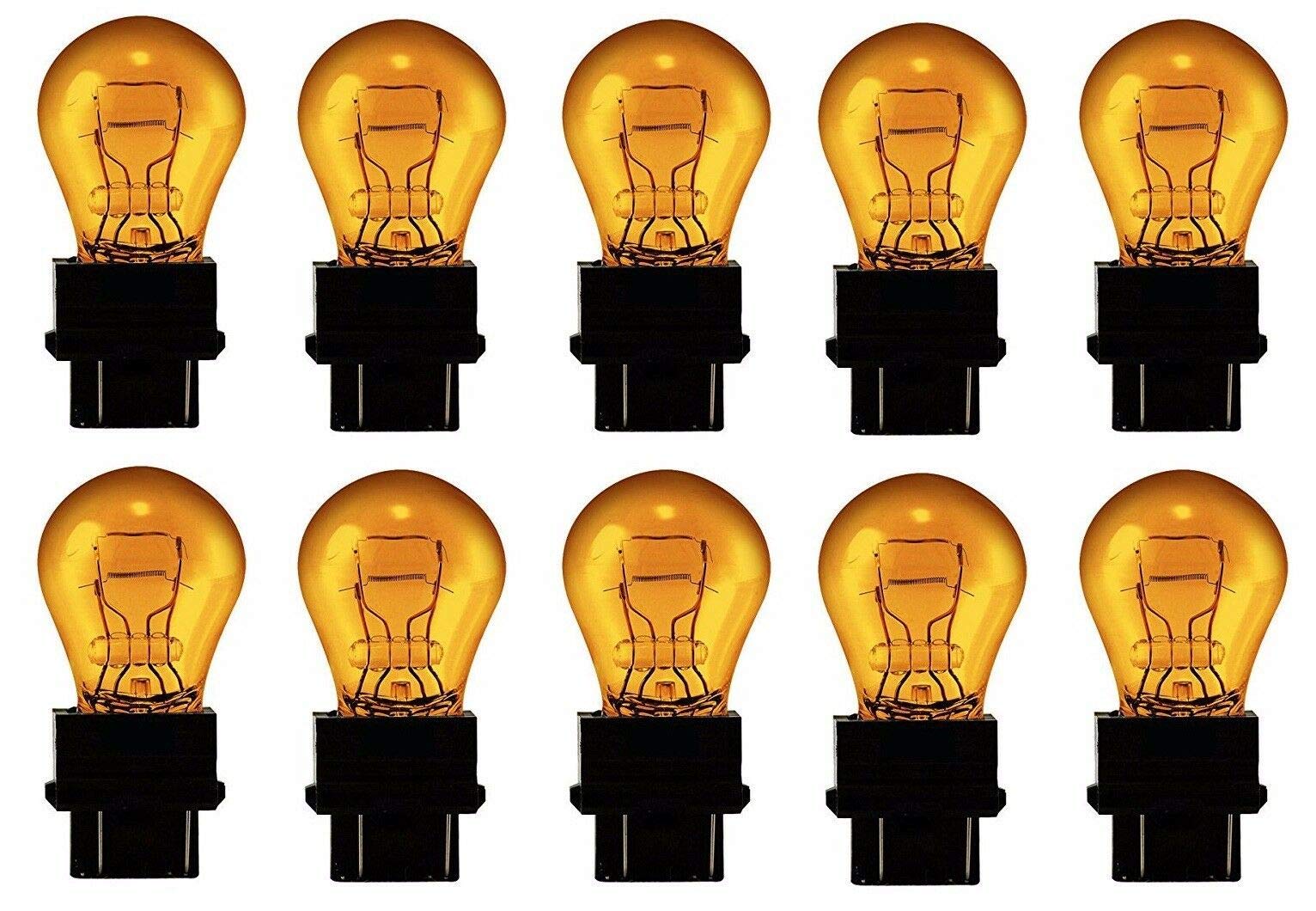 A Plus Parts House 3157A (Amber) Bulb Auto Bulb Automotive Bulb - Pack of 10