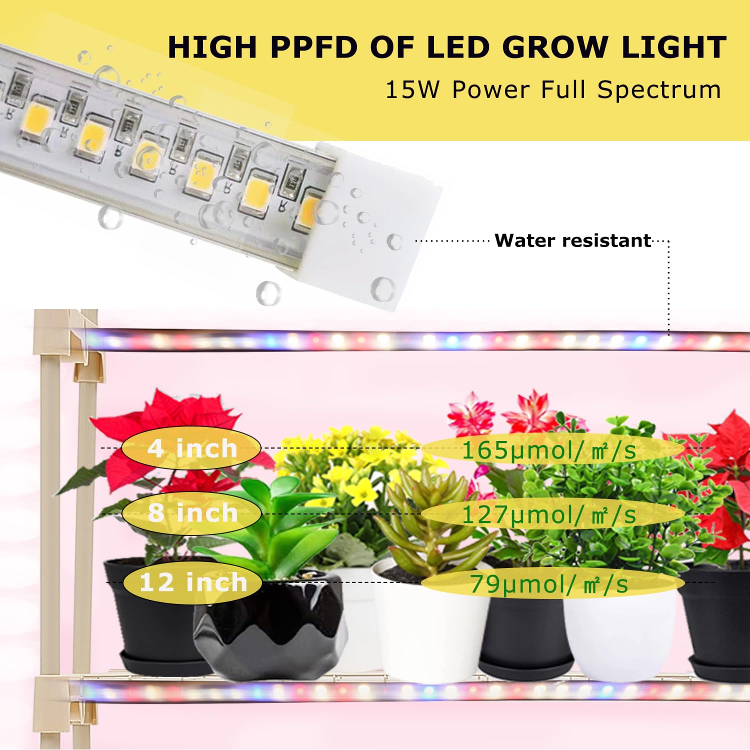 Purlyu Mini Greenhouse with Grow Light , 4 Tier 27.2" ×19.9" ×61.8" Portable Greenhouse with Zippered for Seed Starting Trays , Dimmable 2ft 60W Plant Light for Indoor Plant with Timer(PLGH704OWPT)