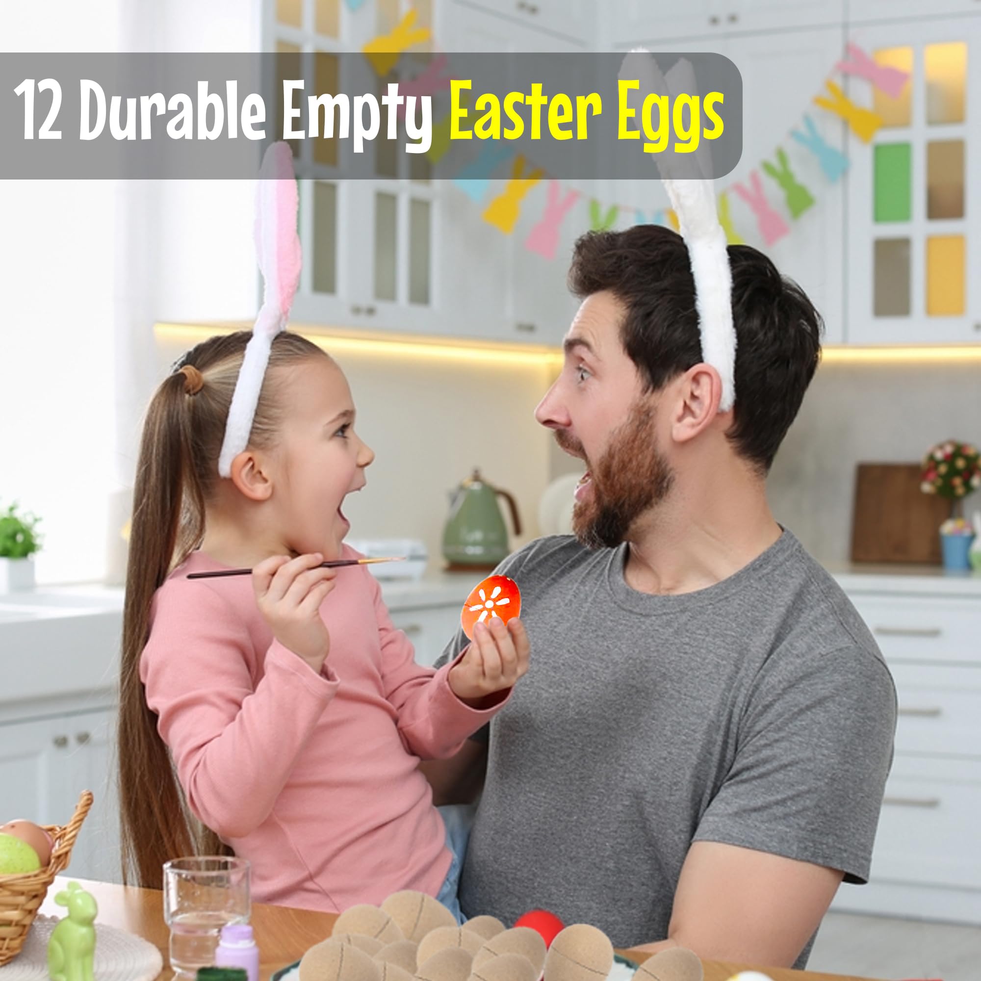 Fun Express DIY Easter Eggs - 12 Eggs - Paper Mache - Great for Easter Egg Decorating Alternatives and Home Decor, Crafts, School and Church Activities