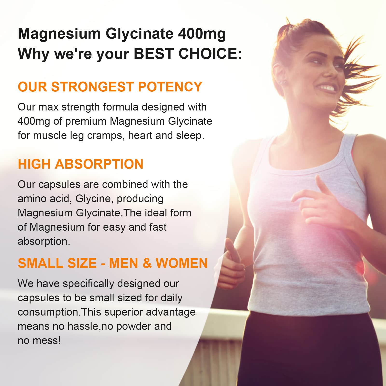 Magnesium Supplement Softgels, Easy Absorption Magnesium Glycinate 400mg with Vitamin B6,D3, High Bioavailability Magnesium for Sleep & Calm Support, Nervous, Muscle & Bone Health