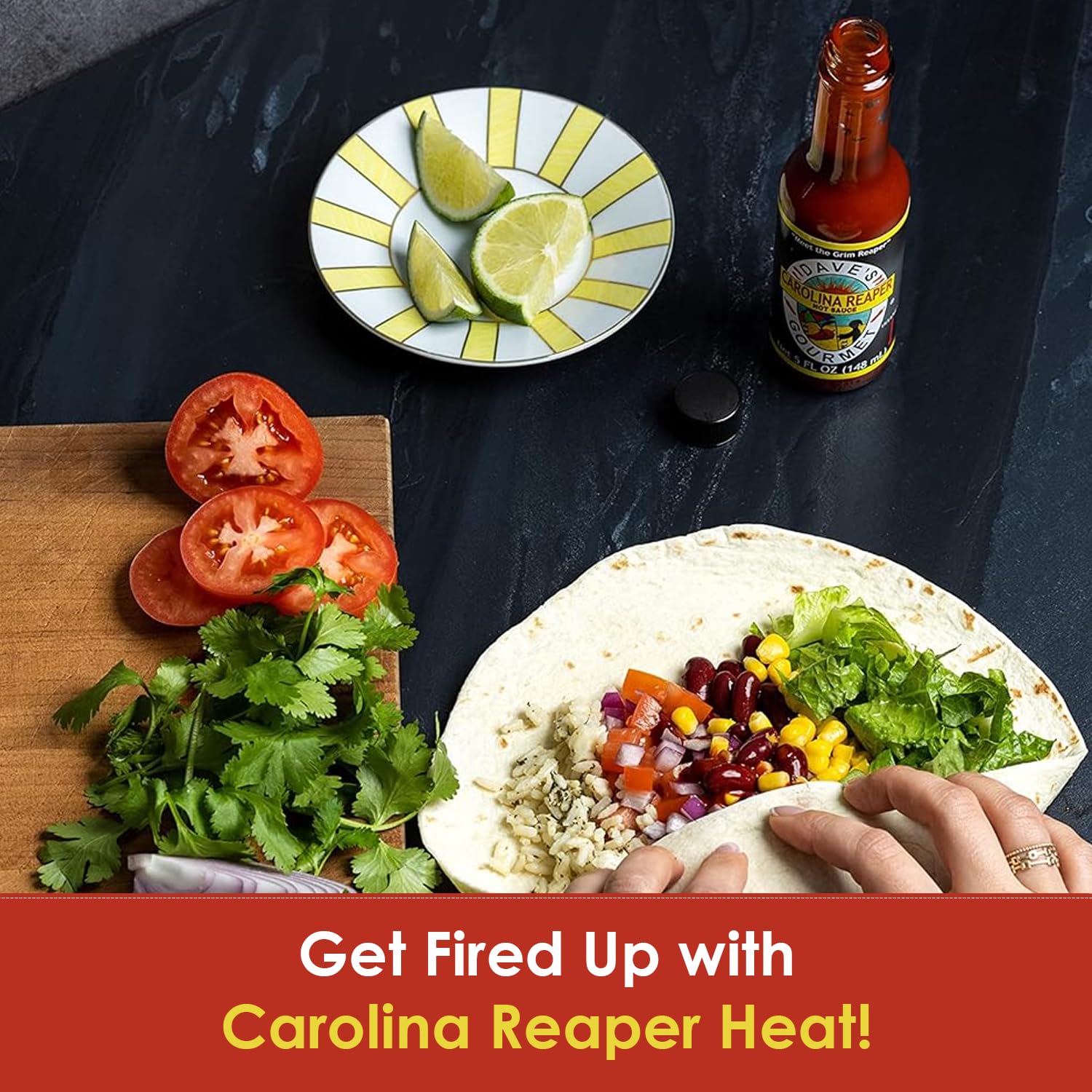 Dave's Gourmet Carolina Reaper Hot Sauce - Insanely Hot & Bold Flavor - Carolina hot pepper - Ideal for Tacos, Wings, Marinades & More - Gluten Free Hot Sauce - 5oz Bottles (Pack of 3)