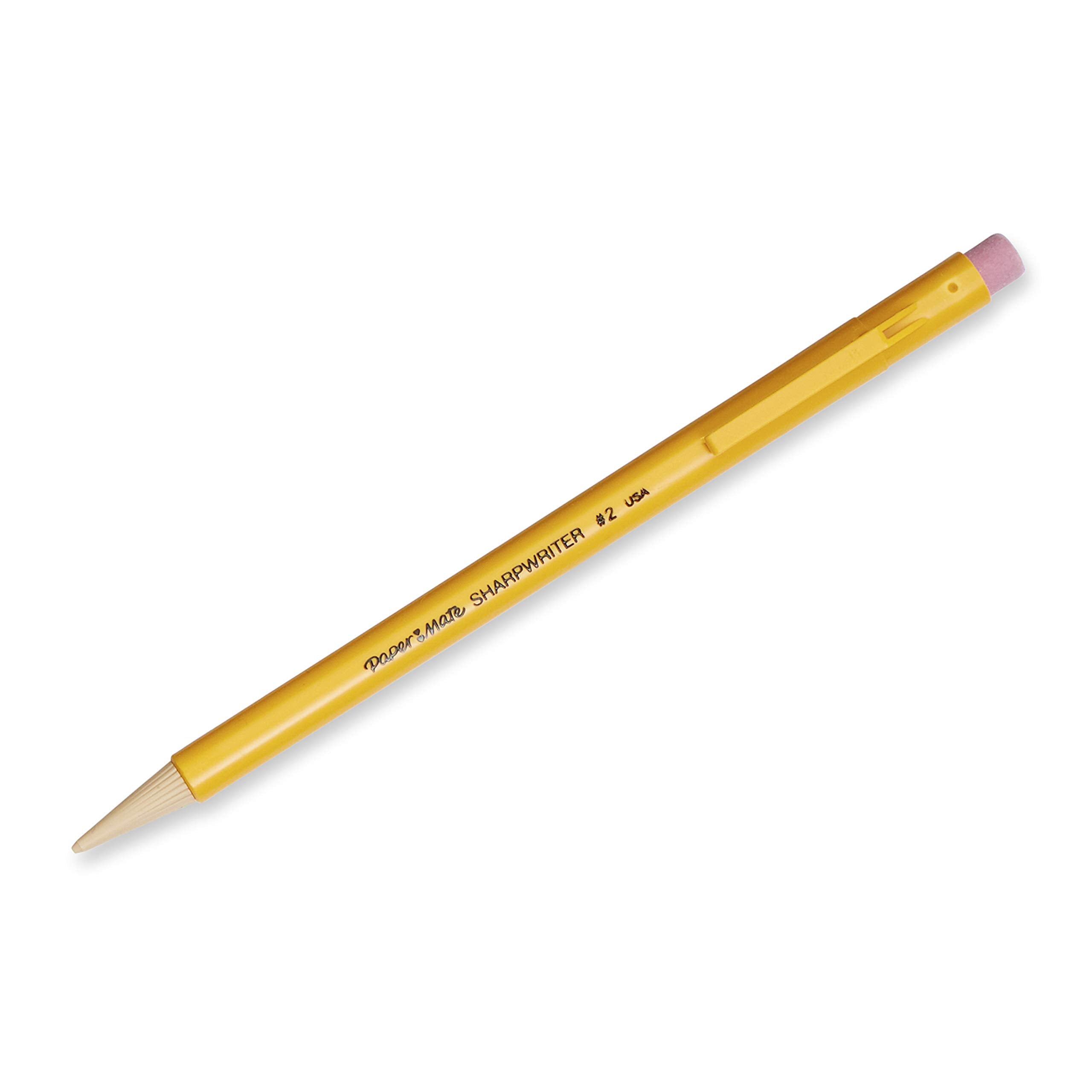 Paper Mate SharpWriter Mechanical Pencils 0.7 mm 2 Pencil Pencils for School Supplies, Yellow, 36 Count