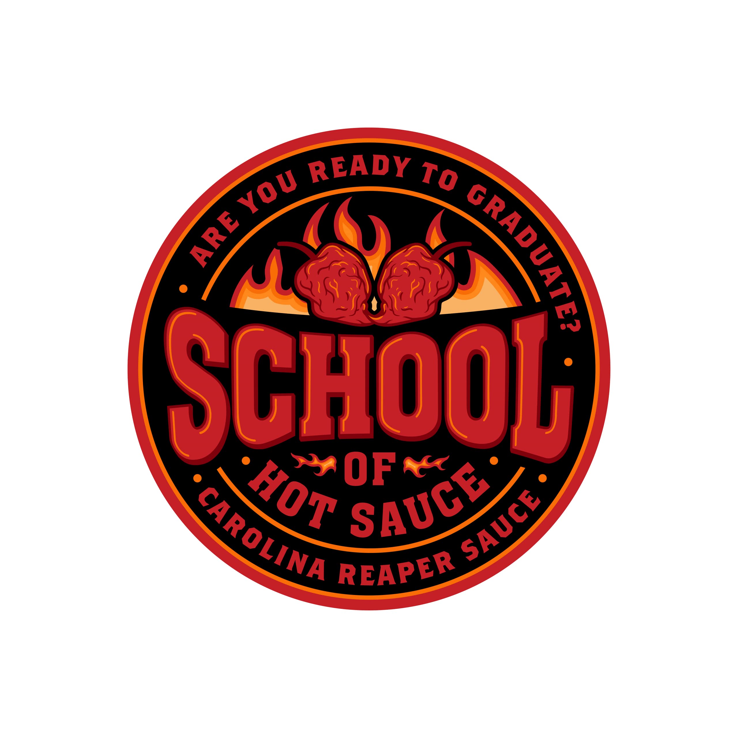 School of Hot Sauce, Mild, Carolina Reaper Pepper Sauce, A Perfect Balance of Heat and Flavor, Gourmet Hot Sauce, Versatility For All Kinds of Foods, Exquisite Taste In A Bottle, 5 fl oz.