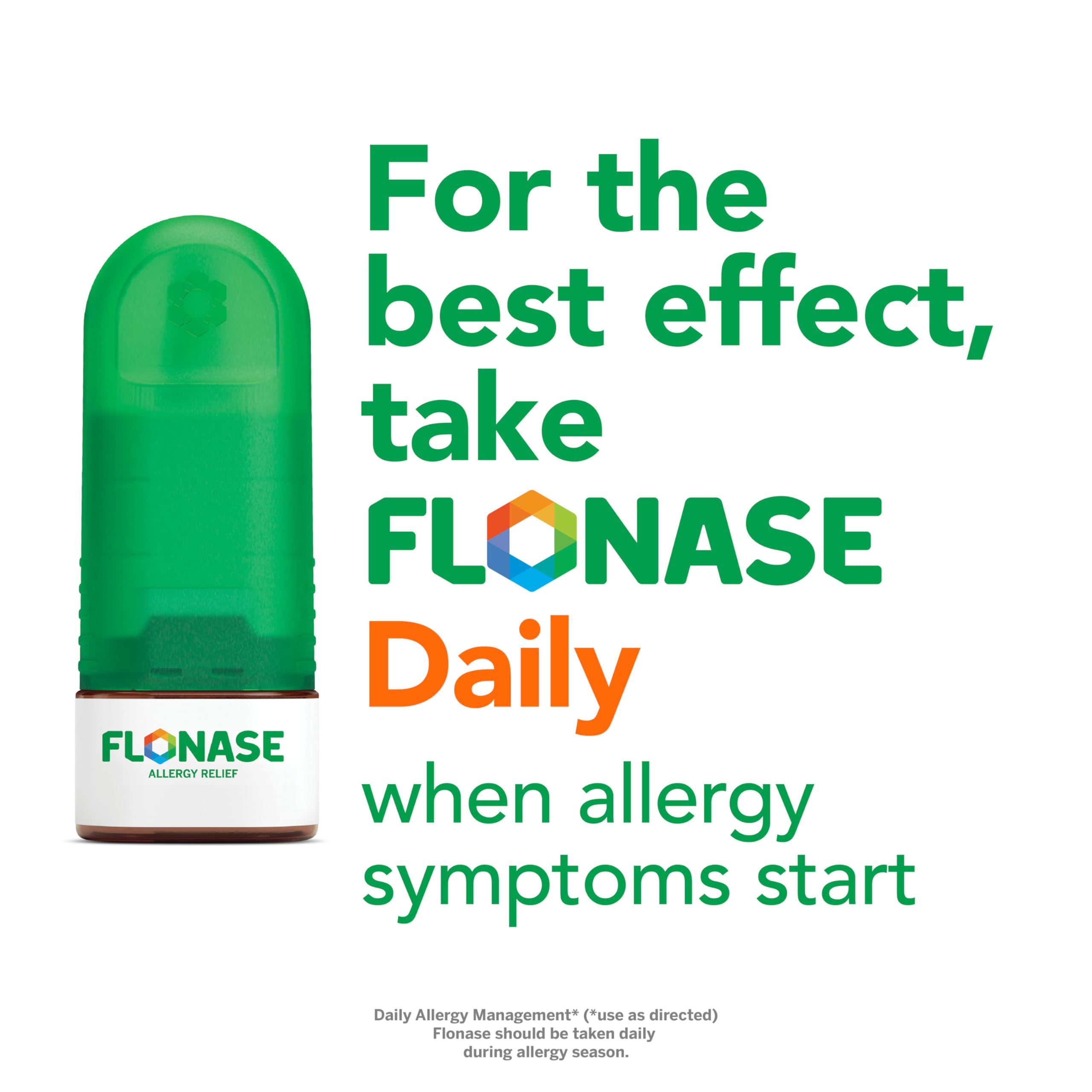 Flonase Allergy Relief Nasal Spray, 24-Hour Non-Drowsy Multi-Symptom Relief – 144 Sprays (Pack of 2) plus Bonus Pack of Tissues