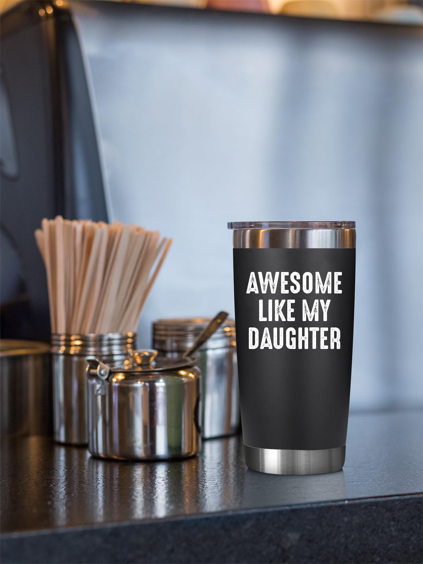 NewEleven Fathers Day Gift For Dad - Cool Dad Gifts From Daughter - Unique Birthday Present Ideas For Dad, Father, Husband, Bonus Dad, Step Dad, New Dad From Daughter, Daughter In Law - 20 Oz Tumbler