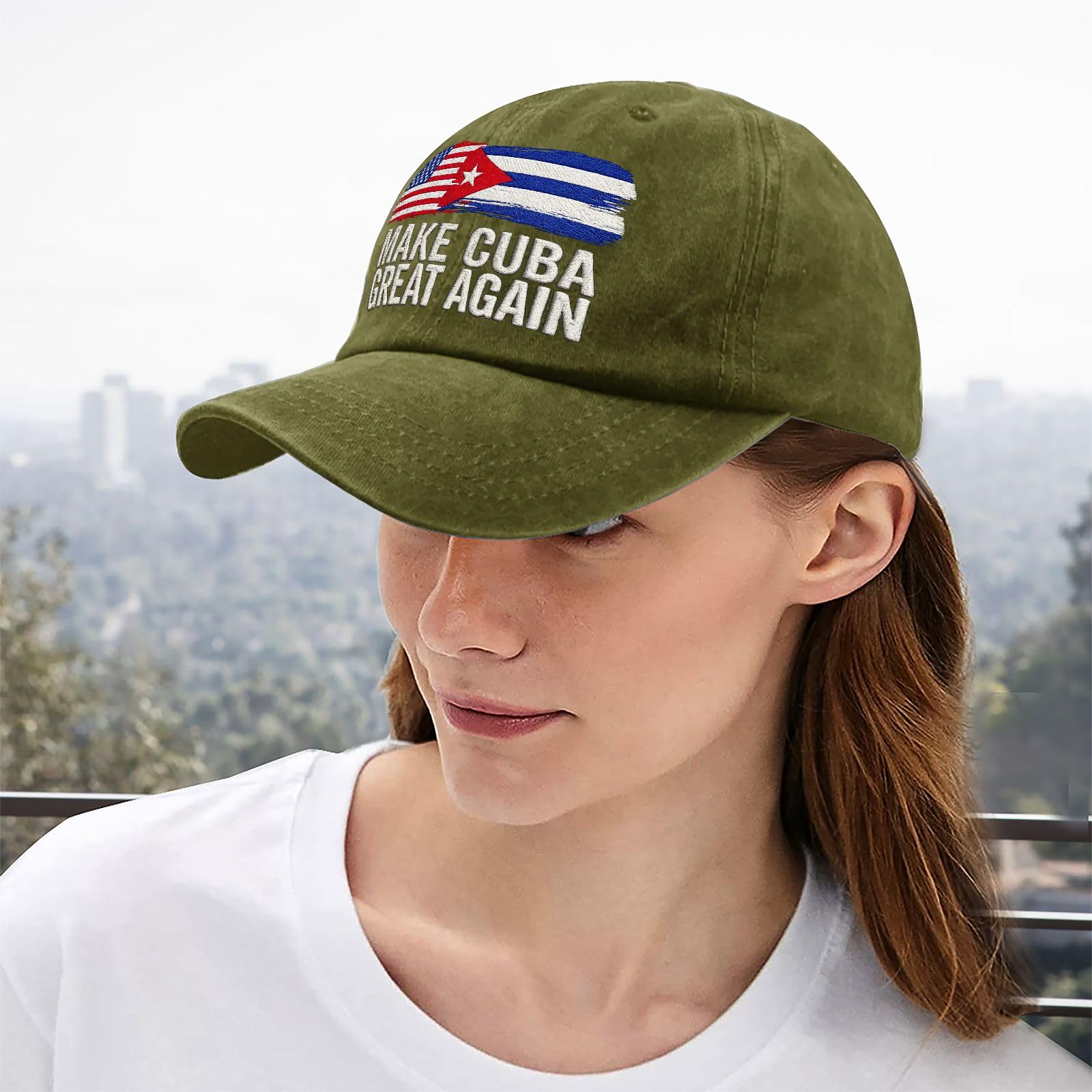 Make Cubas Great Again Embroidered Sun Hat Beach Caps for Her
