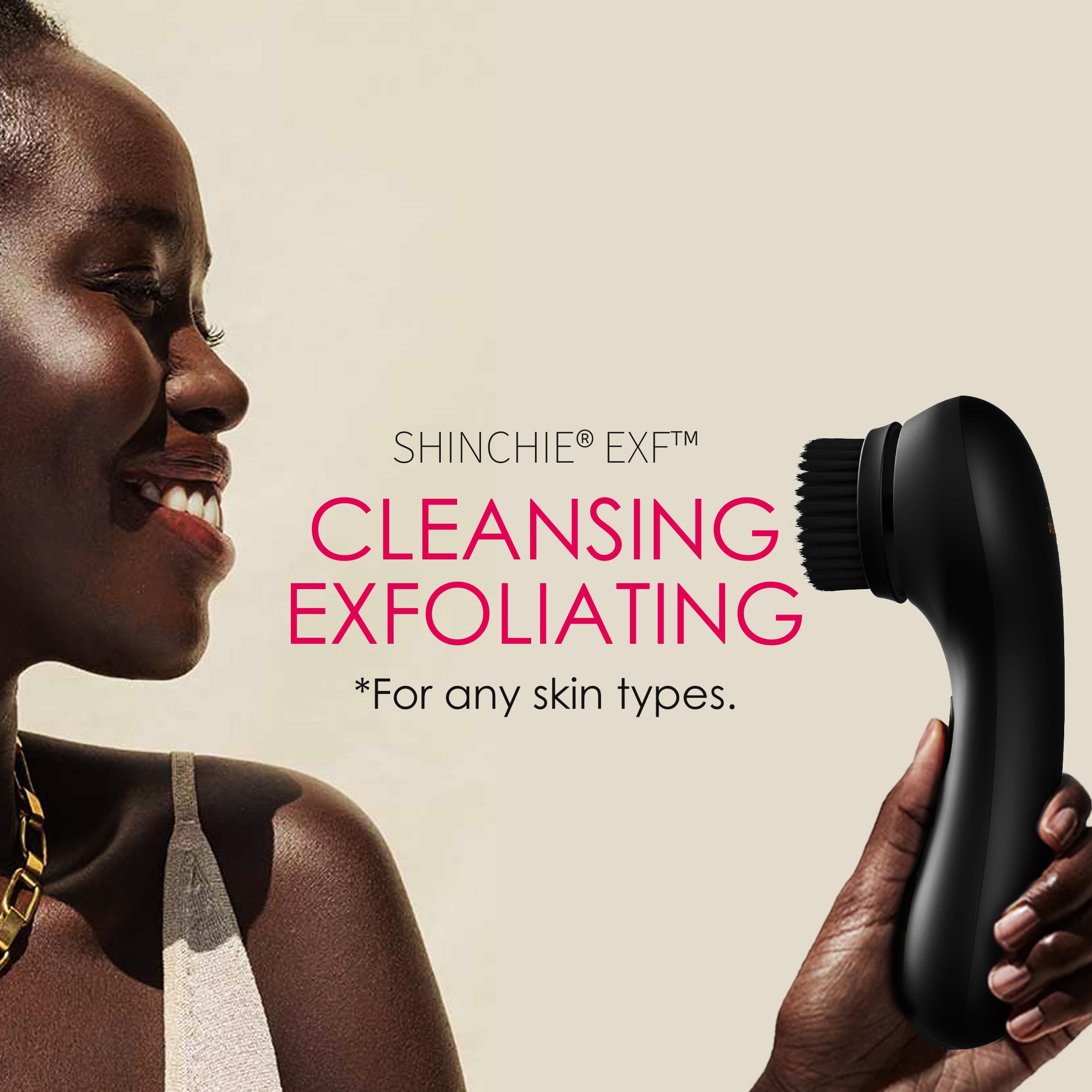 Facial Cleansing Brush, SHINCHIE Spin Face Scrubber, Waterproof Face Scrub Brush, Rechargeable Facial Exfoliator, Electric Cleanser for Deep Cleansing & Exfoliating,Rotating Skin Care Wash Kit -Black