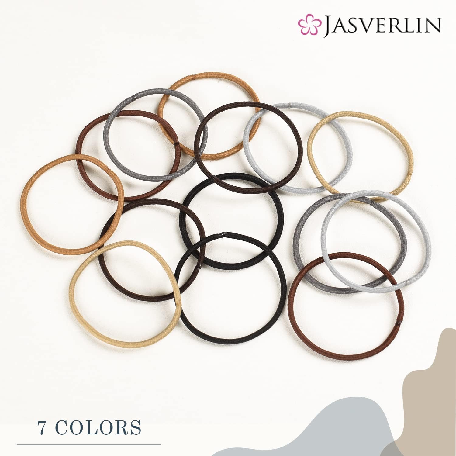 JASVERLIN 2mm Light Blonde Elastics Hair Ties, Thin Ponytail Holder Hairtie for Women Girls Kids Fine to Medium Hair, No Pull No Damage Stretchy Rubber Band Hair Accessories 80 Pcs (Light Blonde)