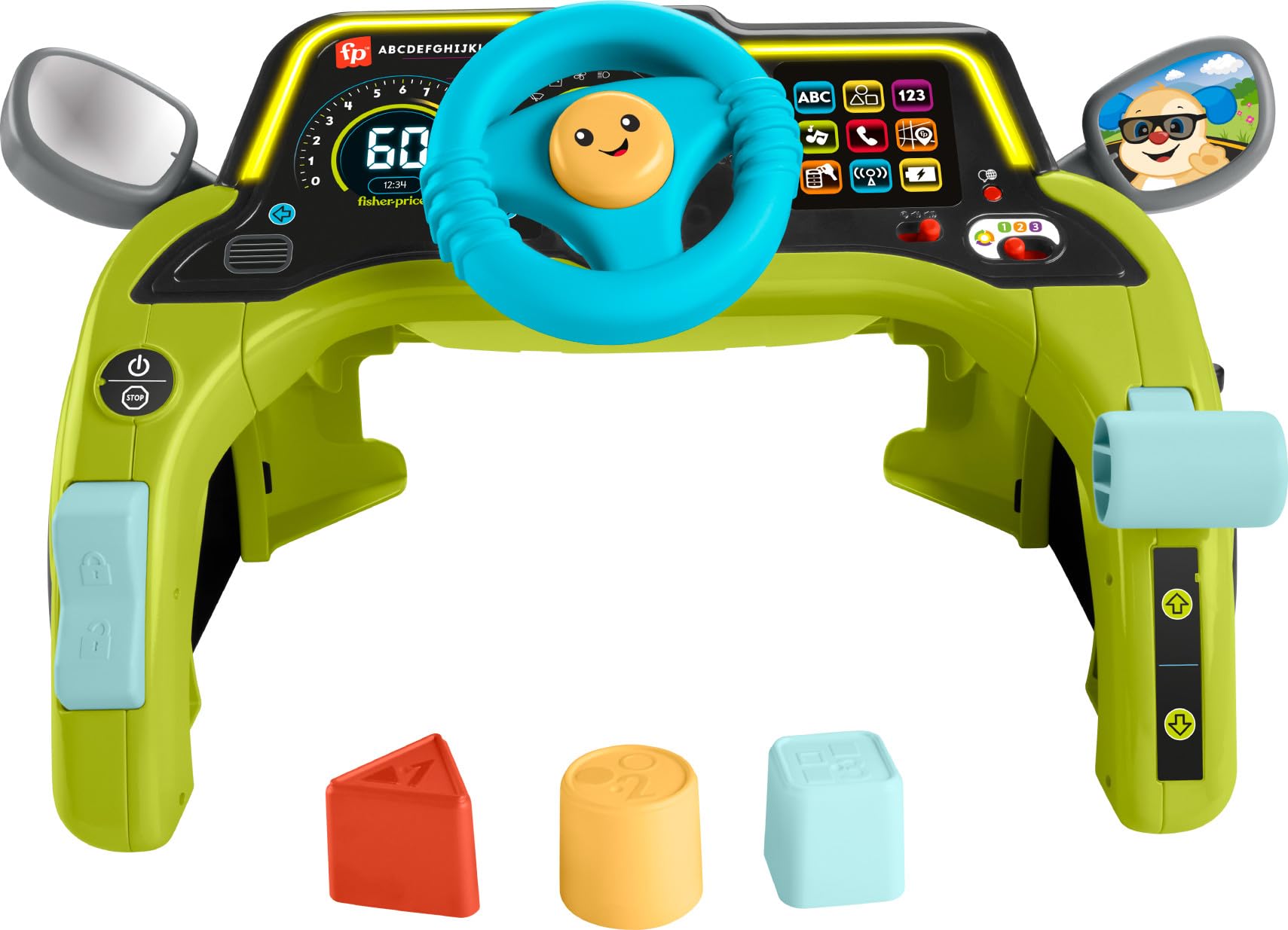 Fisher-Price Baby & Toddler Learning Toy Laugh & Learn Sit & Steer Driver Car Activity Center with Smart Stages for Ages 6+ Months