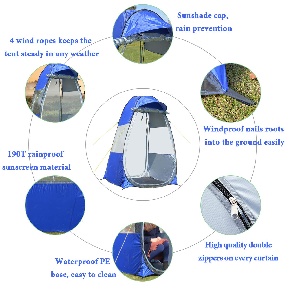 Sports Tent Weather Proof Pod, Sports Tent Pod Outdoor Lightweight Portable Instant Pop Up Shelter for Cold Weather, 1 Person, Fishing