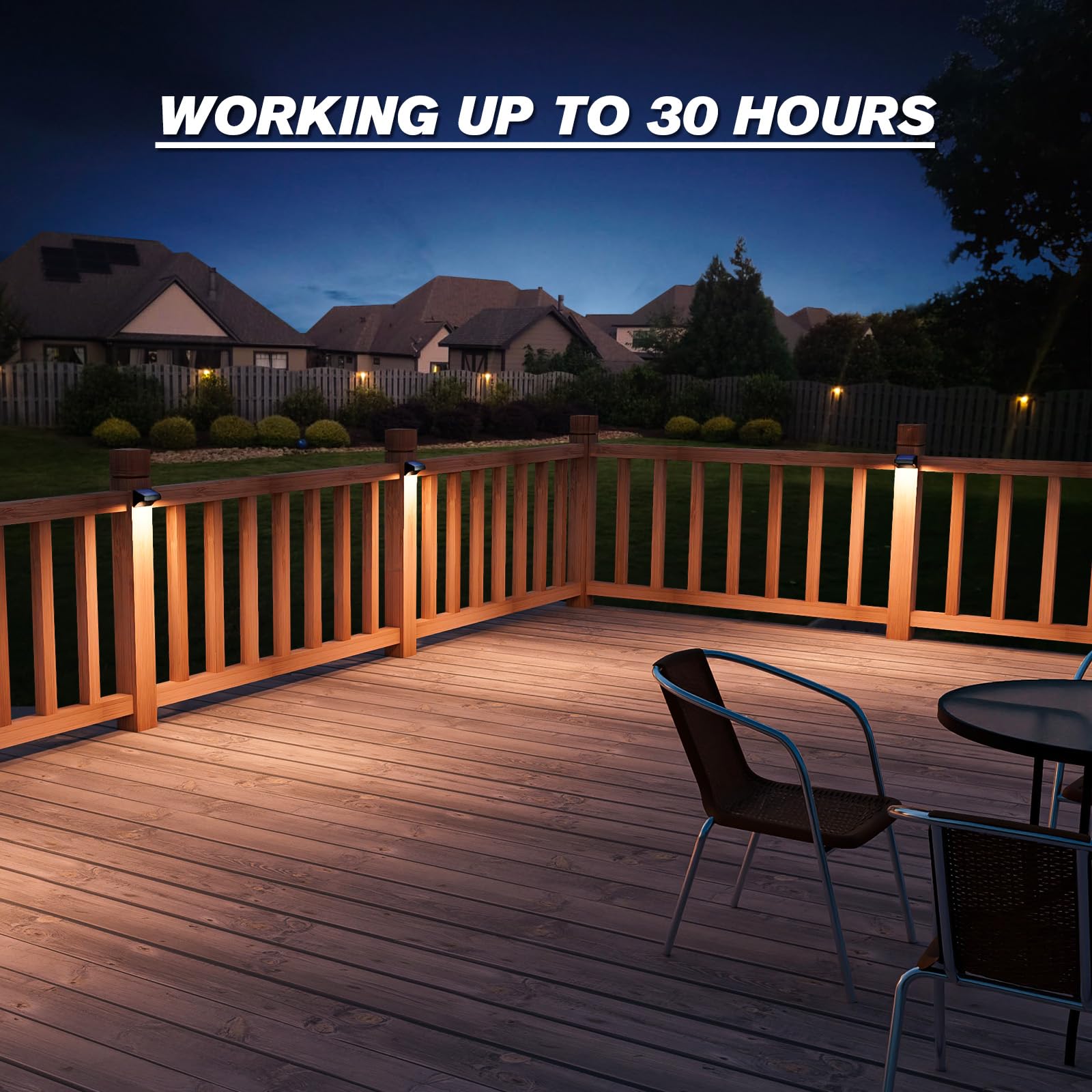 Aulanto Solar Fence Lights 12 Pack, 60 Lumen Warm White and Cool White, Fence Solar Lights Outdoor IP65 Waterproof, Outdoor Lighting Decor for Backyard,Garden,Fence,Wall,Deck Railing,Stairs.