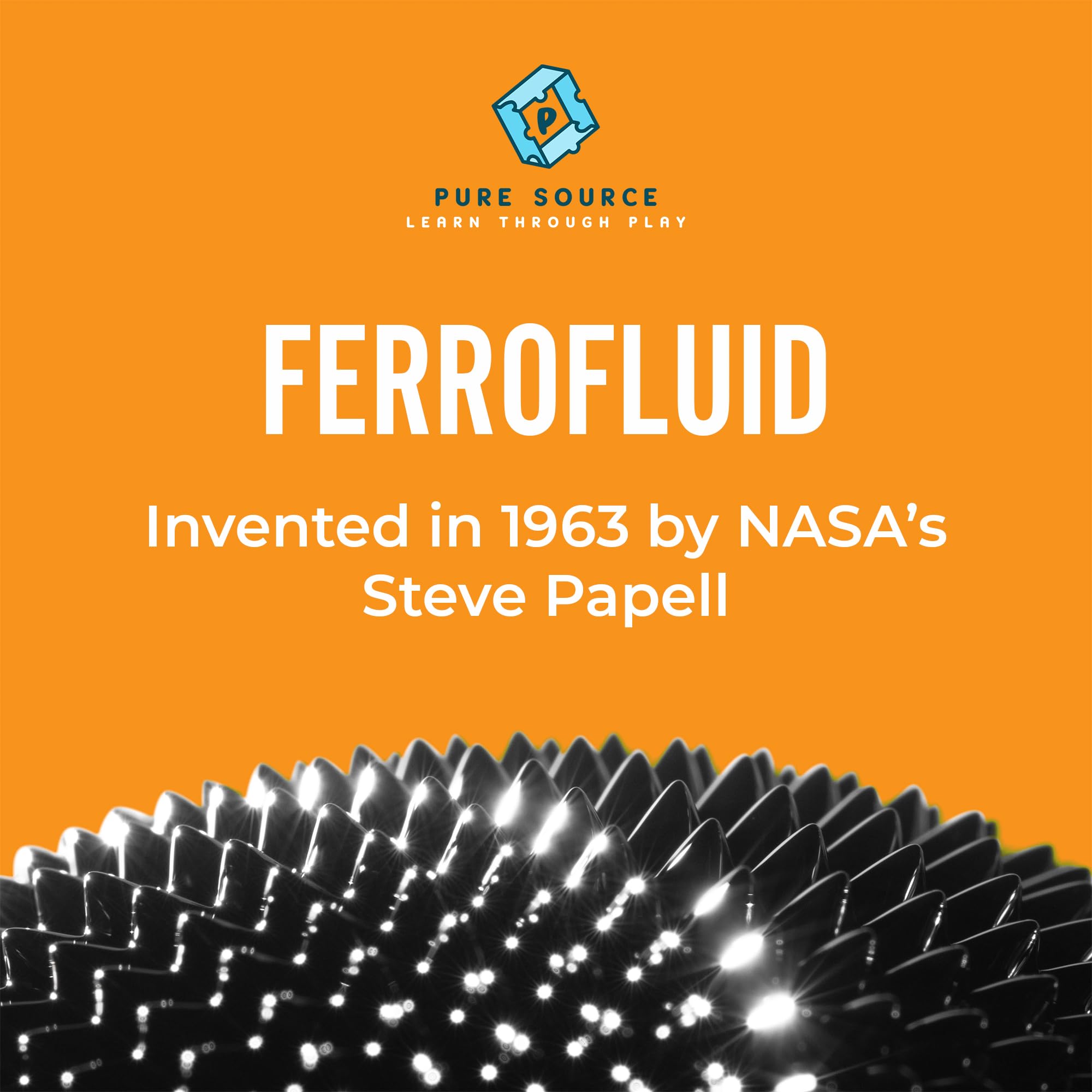 FerroFluid Display Toy Bottle – Dancing Magnetic Fluid STEM Toy – Interactive Liquid Metal Desk Toy with Neodymium Magnets – Educational Science Kit for Kids & Adults