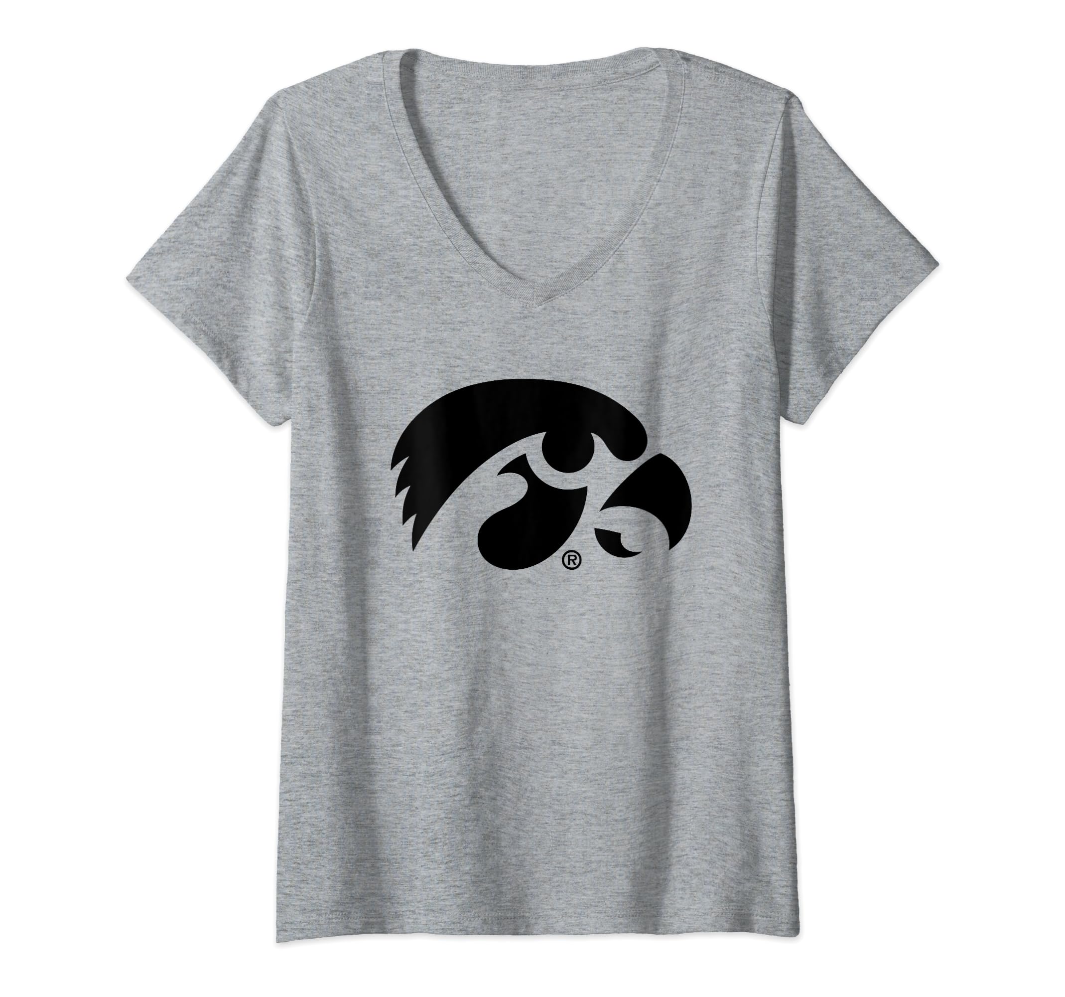 Womens Iowa Hawkeyes Icon Logo Officially Licensed V-Neck T-Shirt