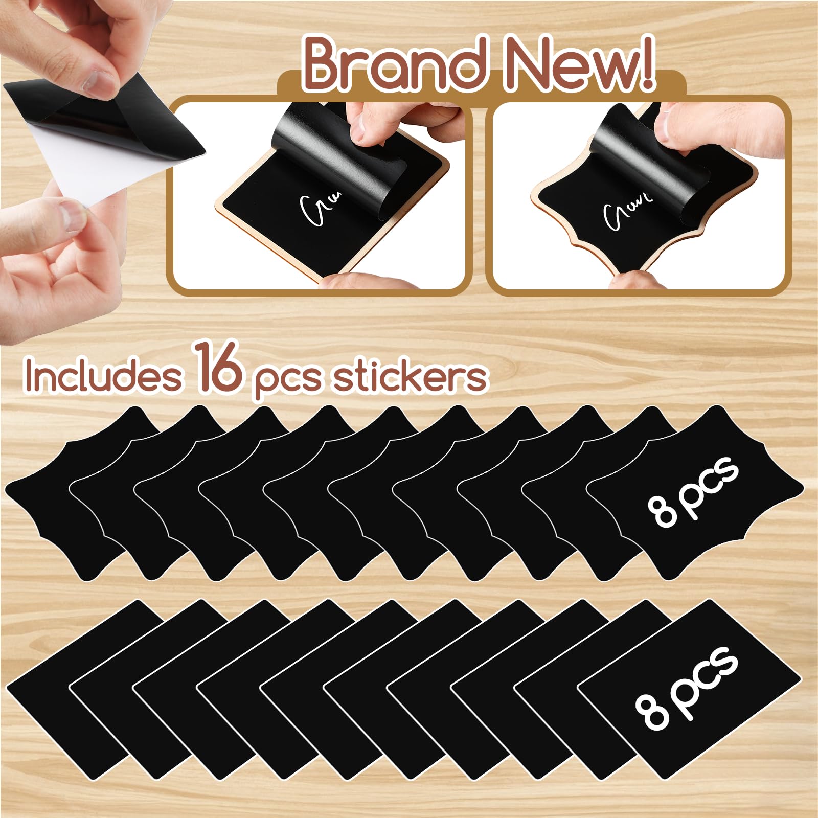 30 Pack Mini Chalkboard Signs for Food with Easel Stand, Small Chalk Board for Wedding Signs, Food Signs, Place Cards, Message Board, Party Supplies and Event Decorations - with Reusable Labels