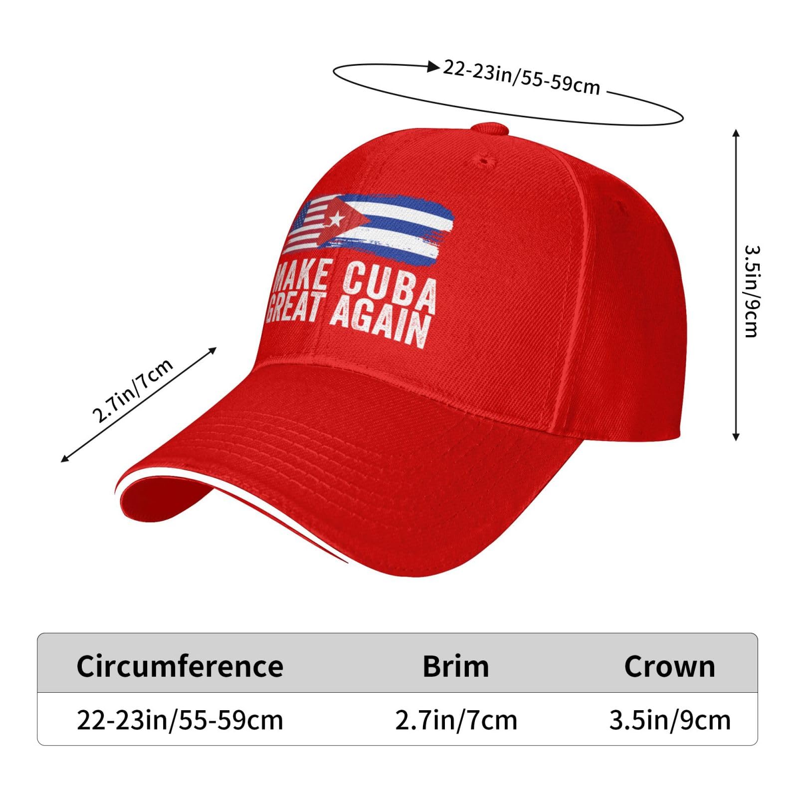 Antaa Make Cuba Great Again hat Cuban Flag Baseball Cap Red