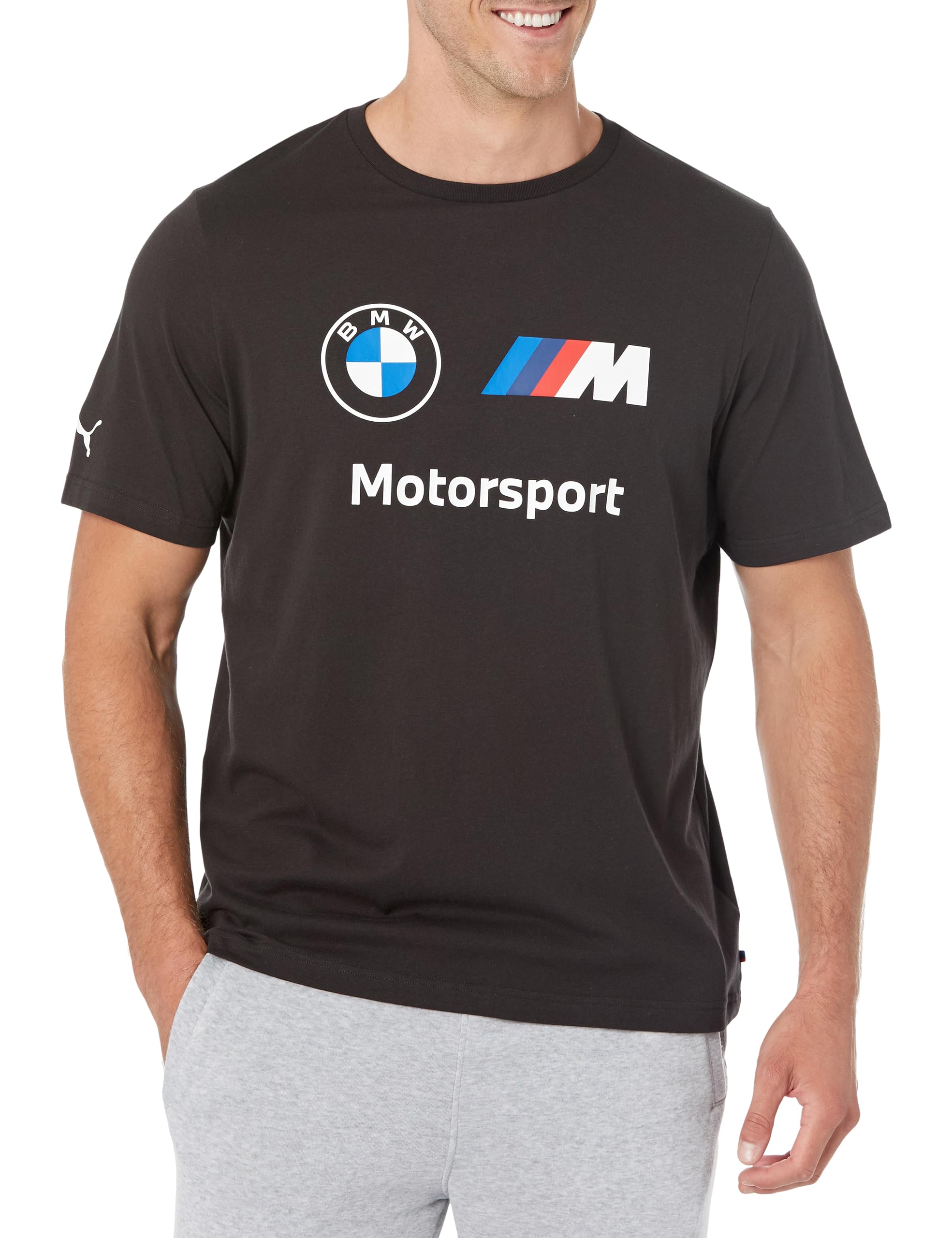 PUMA Men's BMW M Motorsport Essentials Logo T-Shirt, BLACK, X-Large