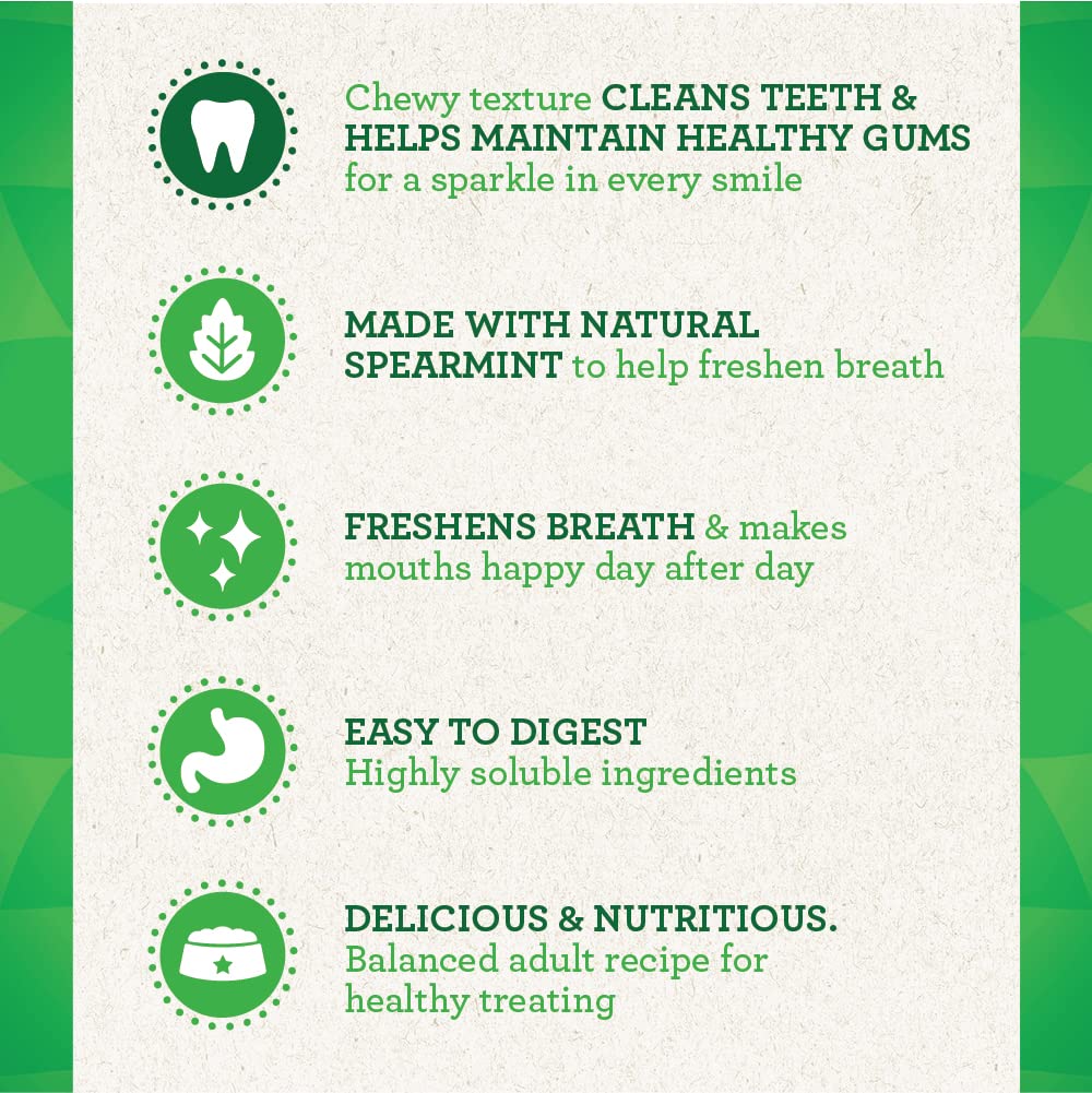Greenies Regular Natural Dental Care Dog Treats Fresh Flavor, 12 oz. Pack (12 Treats)
