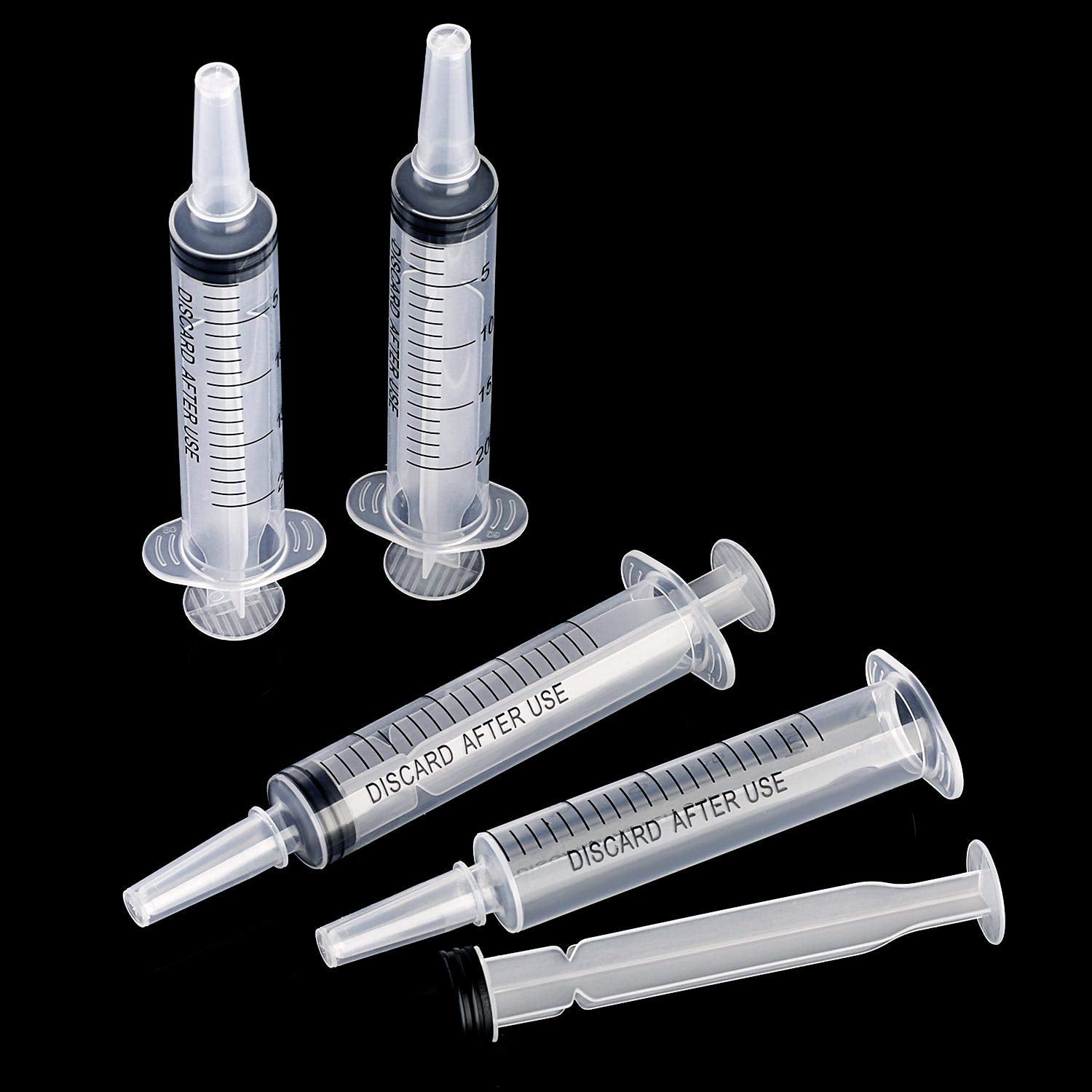 Frienda Large Plastic Syringe 4 Pack Measuring Syringe Tools Dispensing Multiple Uses(20 ml)