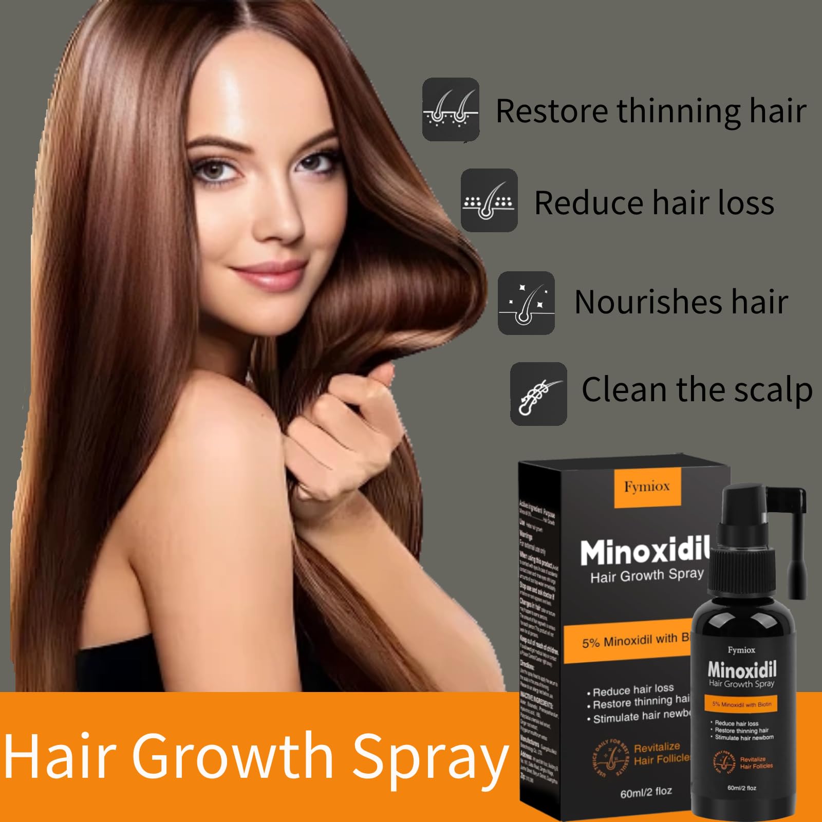 Minoxidil for Men and Women Hair Growth, 5% Minoxidil for Men Beard Growth,Hair Regrowth Treatment for Thinning Hair and Hair Loss (Fl Oz, 2)
