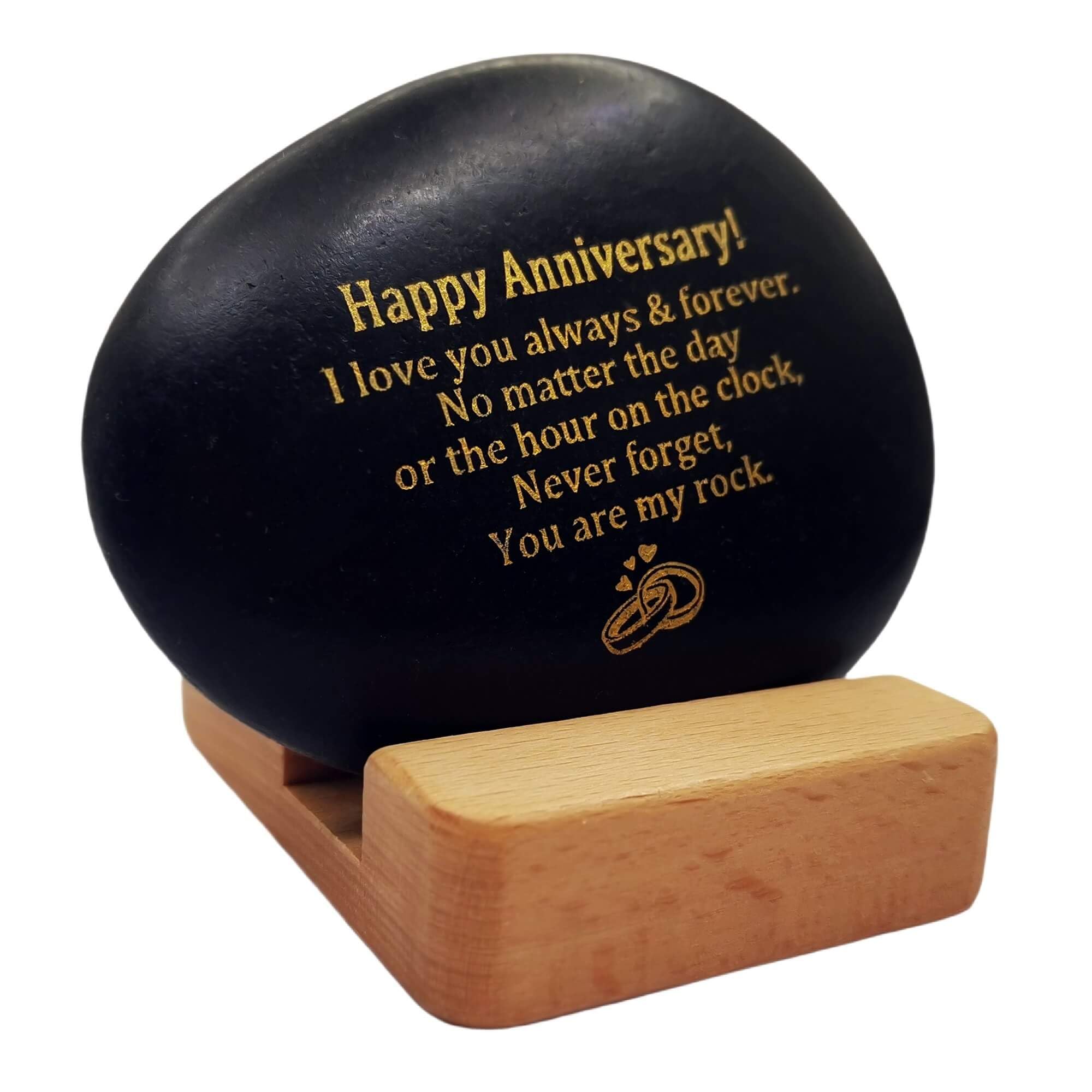 iNenya Anniversary Rock for Men/Women- Cool You are My Rock 1st 10th 13th 50th Wedding Anniversary Decorations for Husband/Wife, Inspiring Anniversary Keepsake for Girlfriend/Boyfriend/Him/Her/Couple