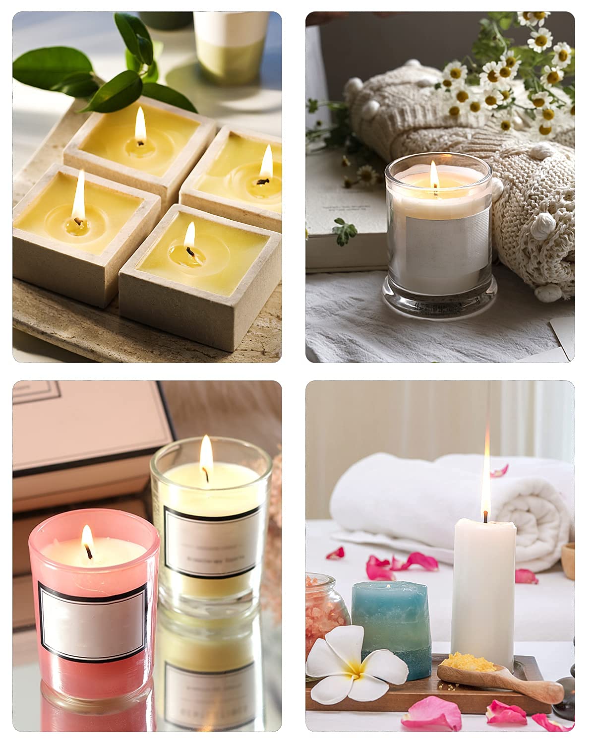 Electric Candle Lighter Plasma Arc Lighters Windproof & Flameless with USB Rechargeable Battery Double Safety Switch (Rose Gold)