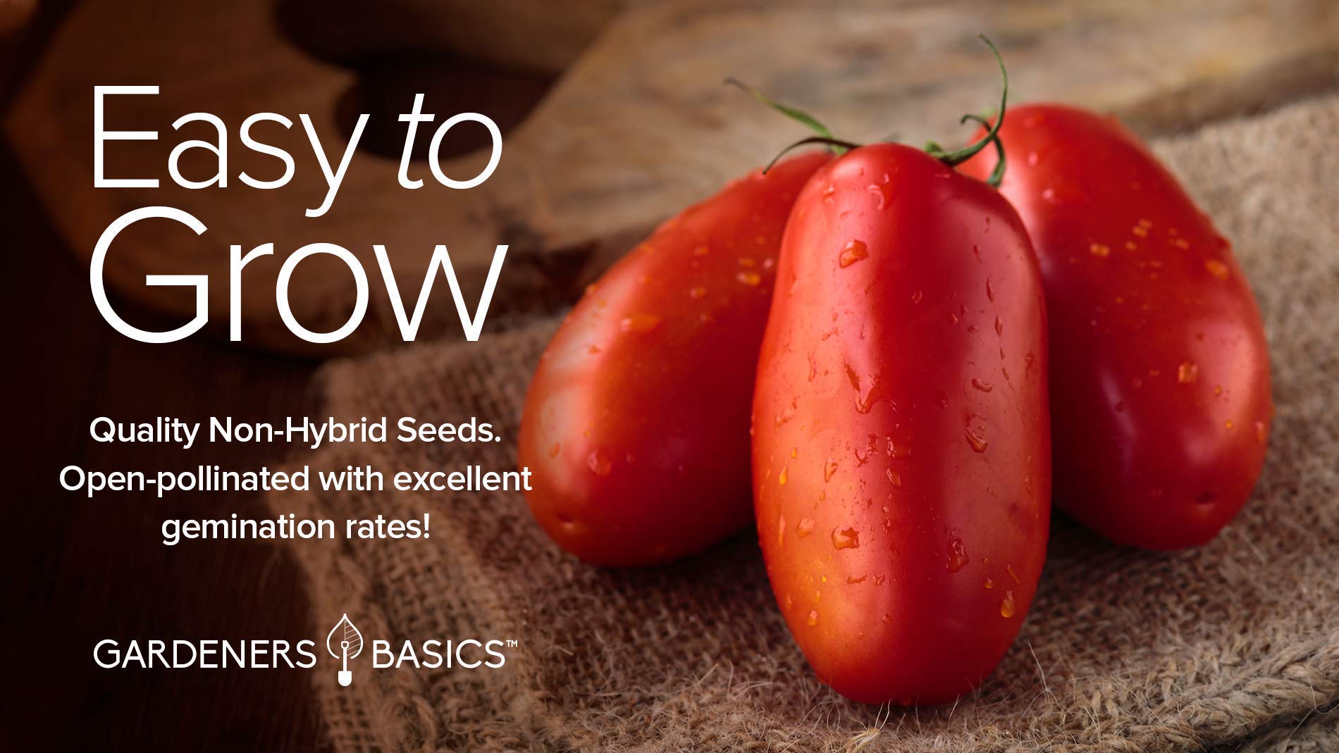 Gardeners Basics, San Marzano Tomato Seeds for Planting Heirloom Non-GMO Seeds for Home Garden Vegetables Makes a Great Gift for Gardening