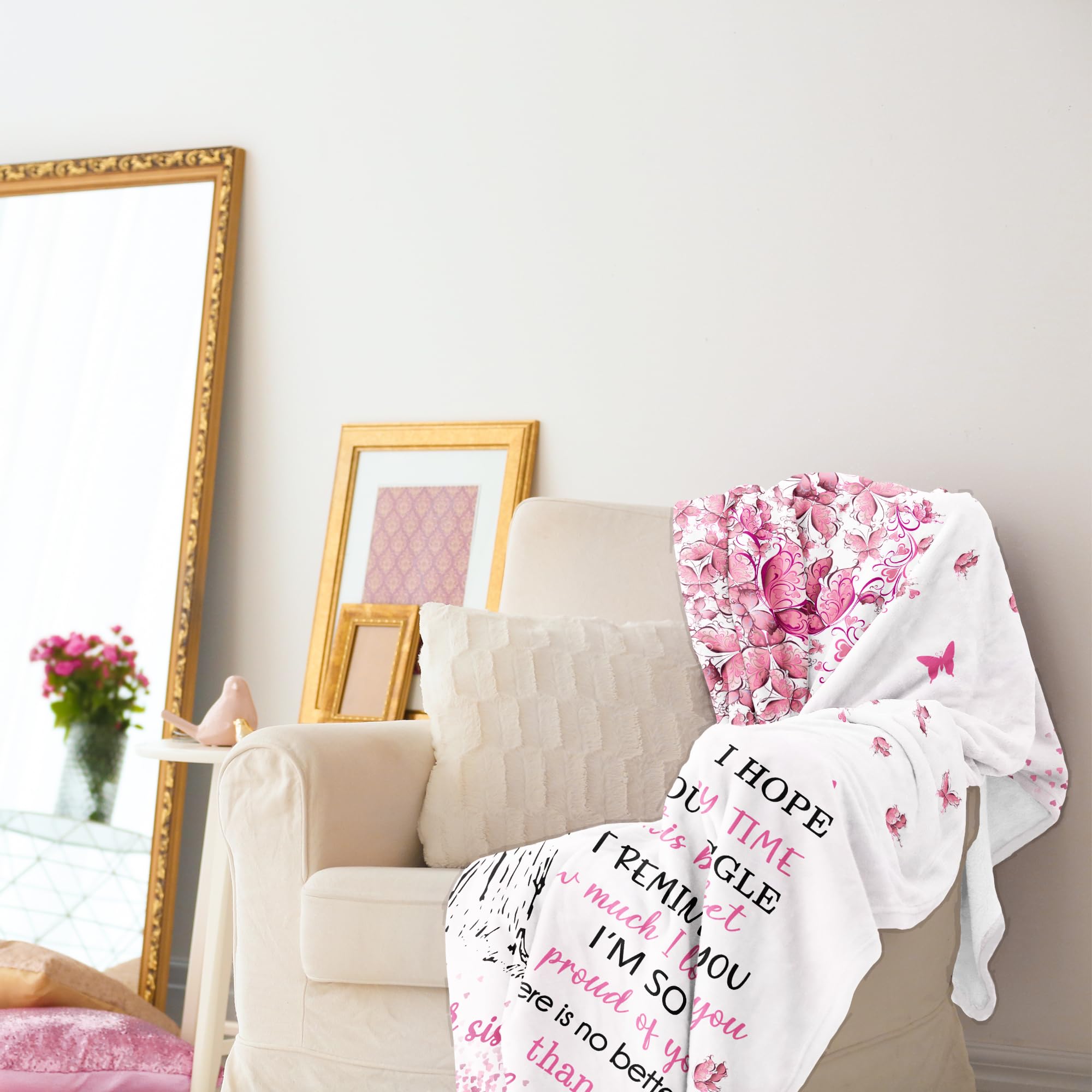 Jamfind Sister Gifts, Big Sister Gift, Happy Birthday Gifts for Sister from Sister Brother, Sister Blanket 60"x 50", Sisters Birthday Graduation Gifts Ideas for Women, Best Sister Ever Gifts