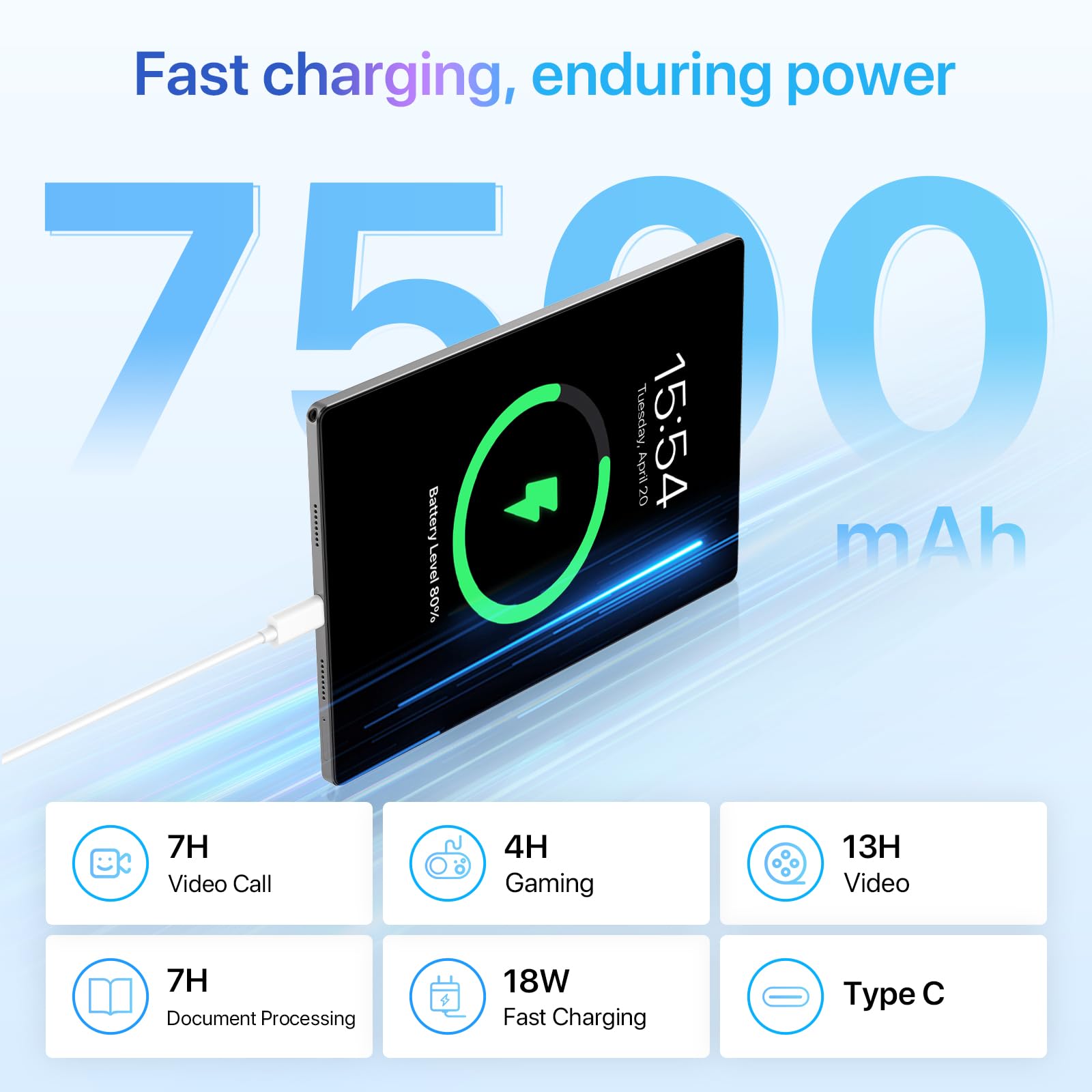 UMIDIGI A13 Tab (16+128GB),Android 13 Tablets 10.5 inch FHD Display Android Tablet, 7500 mAh Mega Battery Gaming Tablet, 8MP+13MP Camera Tablet, Support 1 TB Expandable Tablets……