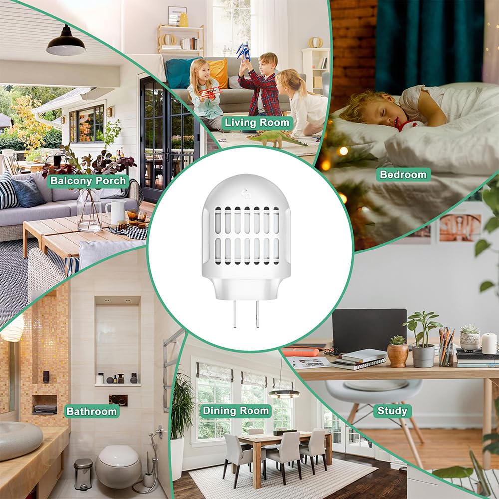 Simashts Mosquito Repeller, Electronic Mosquito Repellent Plug in Indoor Use, No Candles or Flames,DEET-Free, for Home, Bedroom, Office, Kitchen (White)