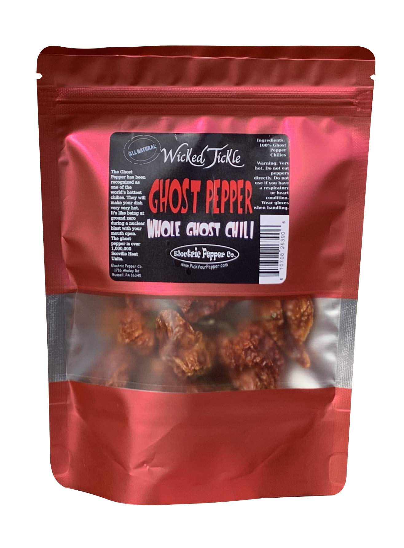 Wicked Tickle Spice Gift Set – 10 Ghost, 10 Scorpion, 10 Carolina Reaper Peppers + 2 Free Each (36 Total)