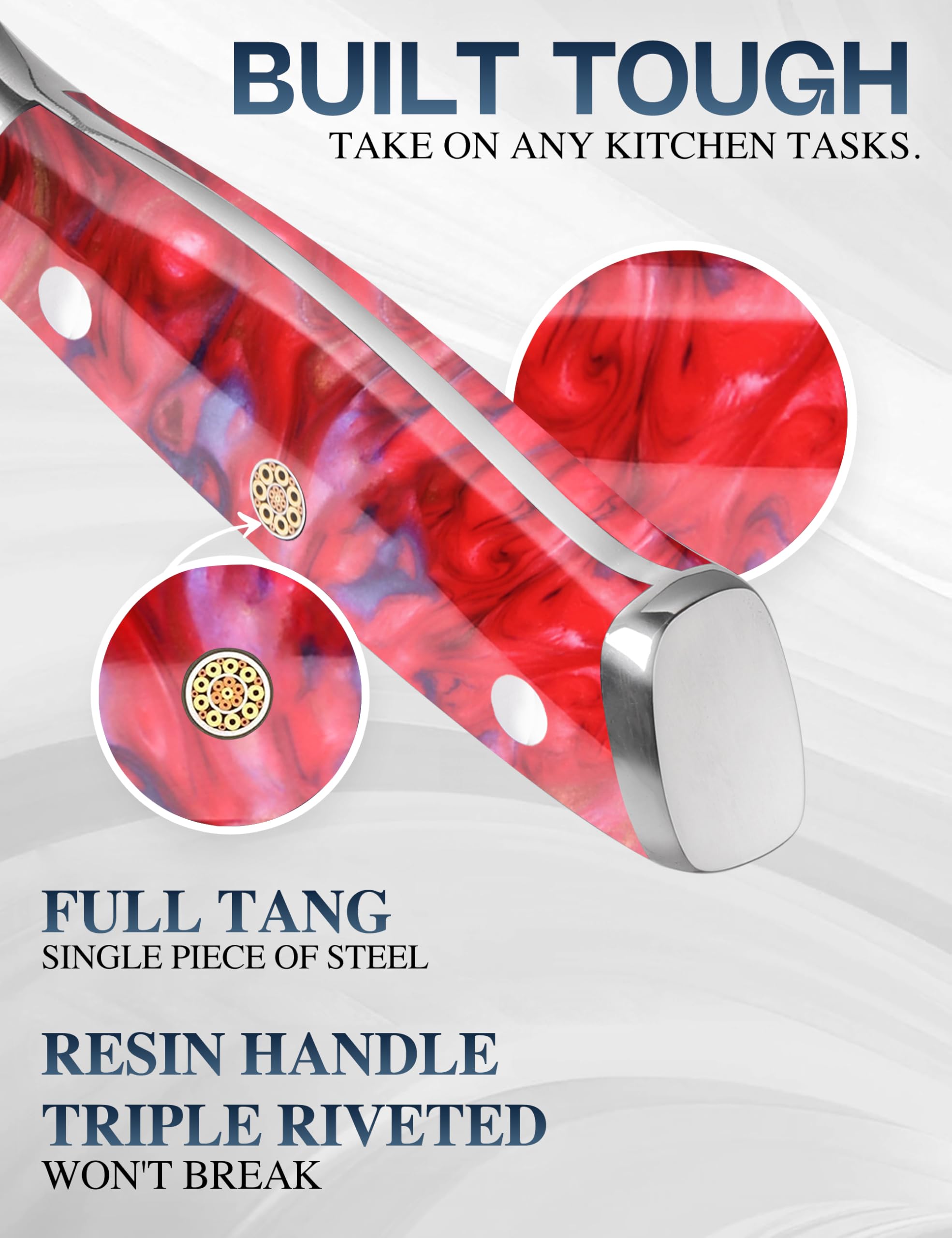 WILDMOK Kiritsuke Knife 8.5 inch, Razor Sharp Vegetable Cleaver, Japanese Chef Knife Damascus Steel, Multipurpose Professional Chef Knife, Ergonomic Resin Handle with Gift Box