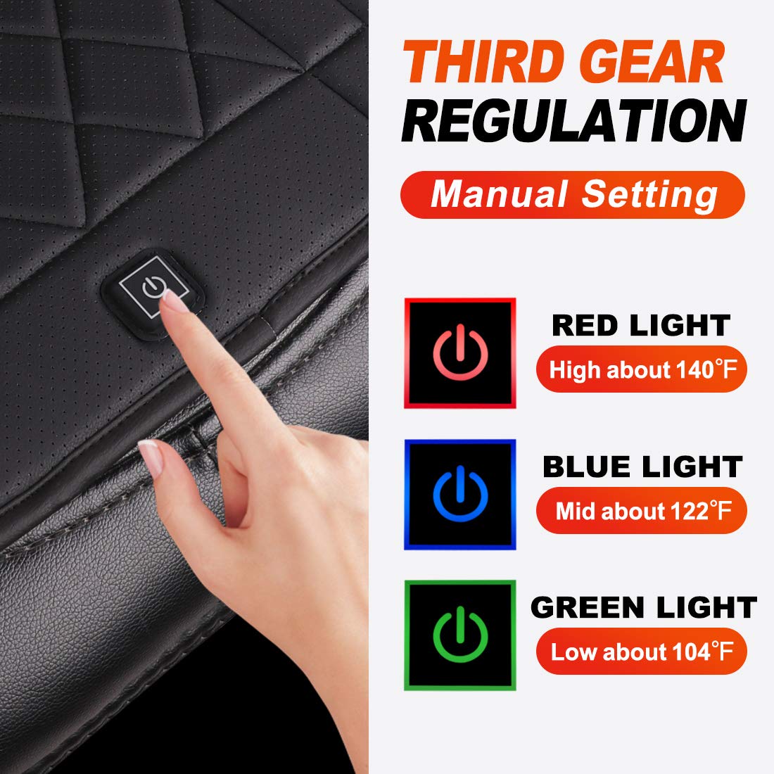 KINGLETING Heated Seat Cushion with Pressure-Sensitive,Heated Seat Cover for Home, Office and More