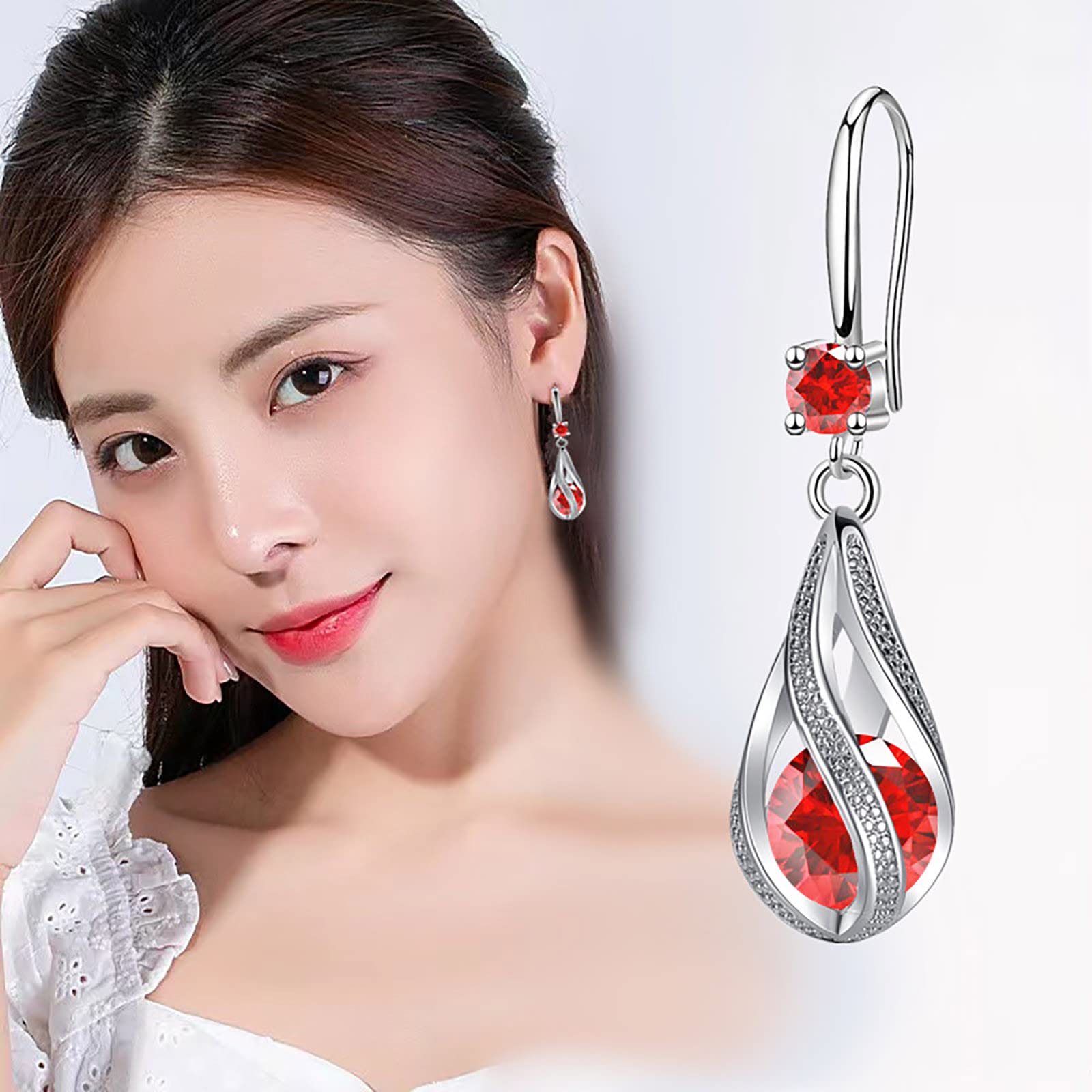 Today 2025 925 Sterling Silver Drop Earrings for Women Amaon Haul Sale+Clearance Trendy Gold Hypoallergenic Dangle Earrings Wedding Earrings Jewelry for Brides