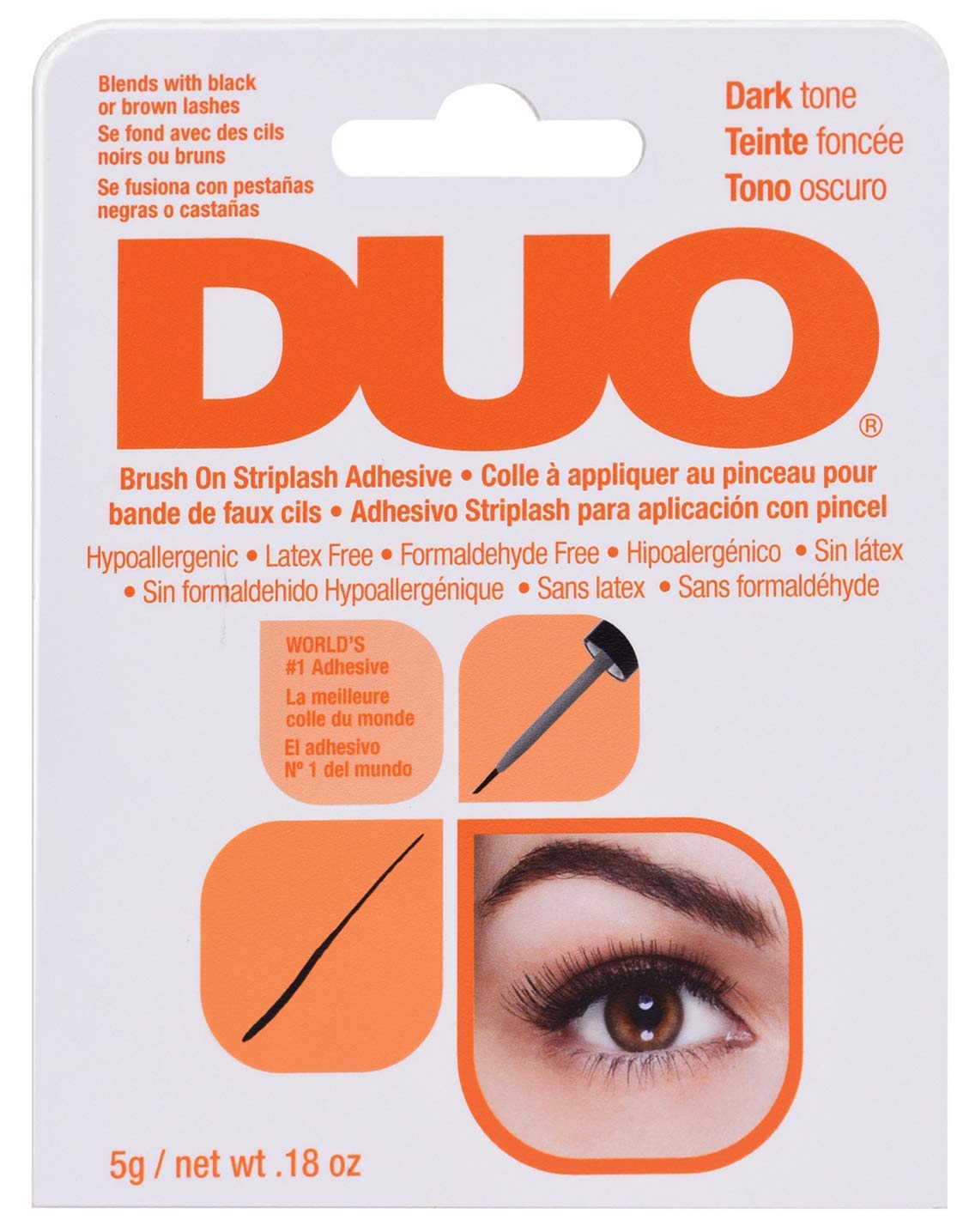 Duo Brush-On Striplash Adhesive Dark Tone 0.18 Ounce (5.3ml) (3 Pack)
