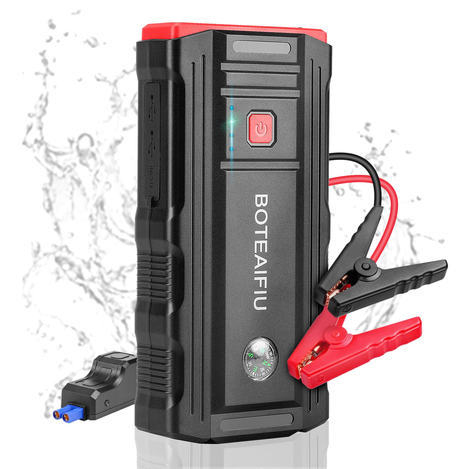 Car Battery Jump Starter 2000A Up to 8.0L Gas and 6.0 L Diesel Engine12V Auto Battery Booster Quick Charge Power Bank Jumper Cable with LED