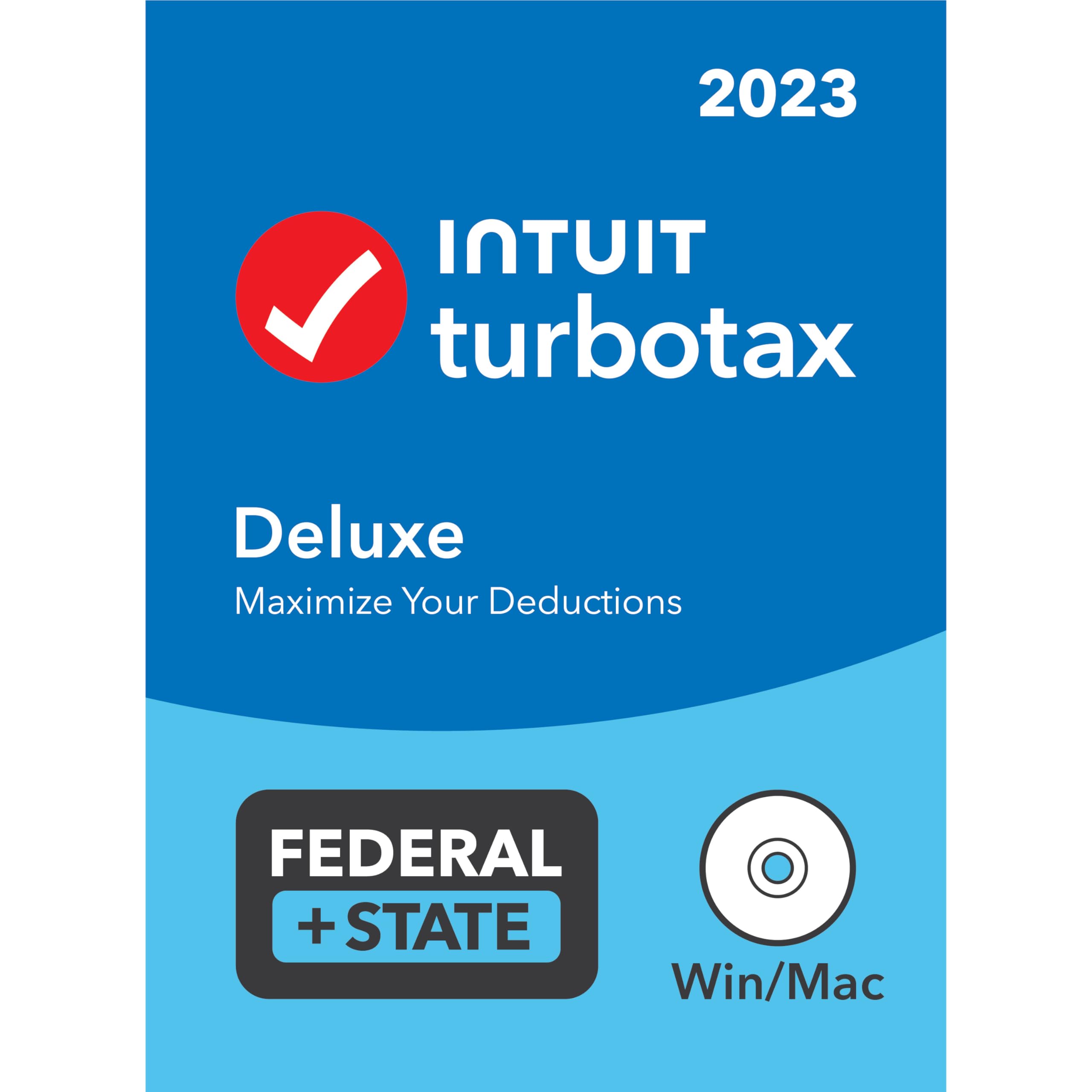 [Old Version] TurboTax Deluxe 2023, Federal & State Tax Return [PC/Mac Disc]