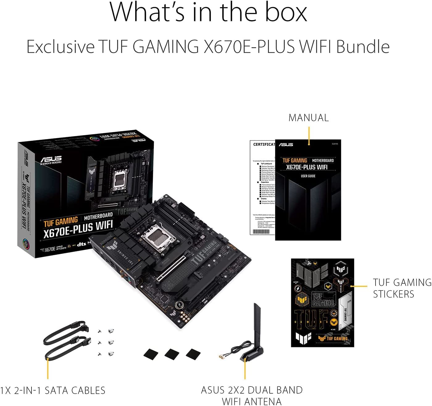 INLAND Micro Center AMD Ryzen 7 7700X 8-Core, 16-Thread Unlocked Desktop Processor Bundle with TUF Gaming X670E-PLUS WiFi ATX Gaming Motherboard