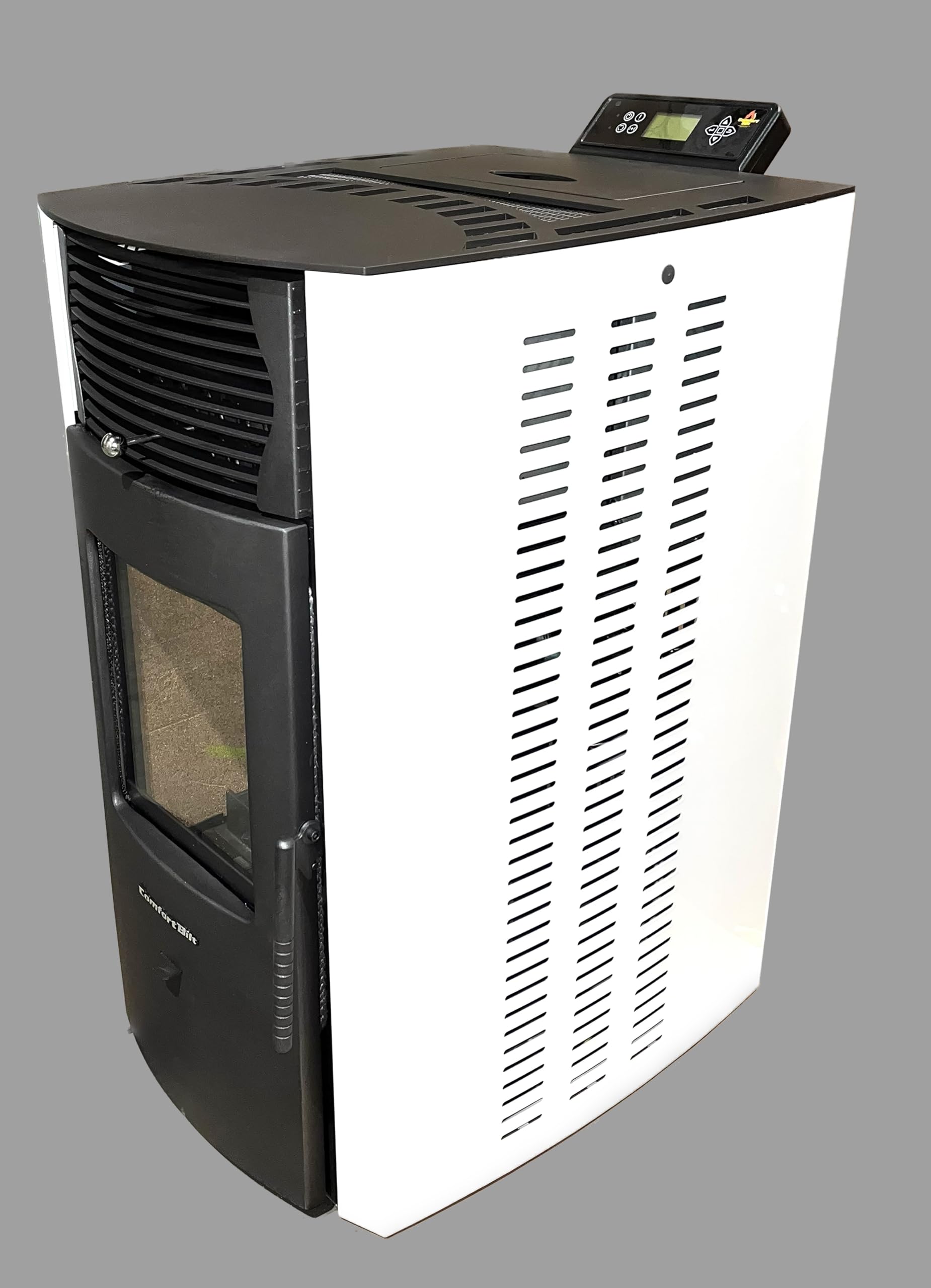 Comfortbilt HP50S Small Wood Pellet Stove Compact Heats 2,200 ft² 47 lb Hopper Arctic White