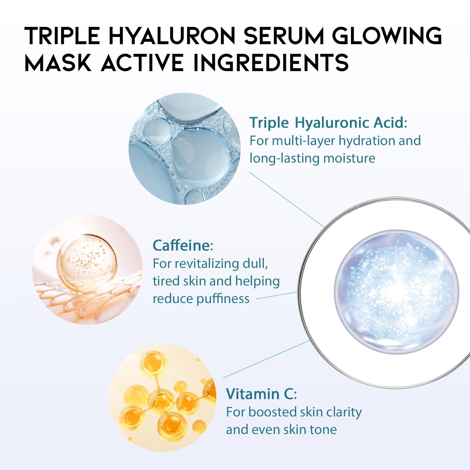 Hydrating Sheet Mask Starter Kit Variety Pack for Skin Care, Dry, Ance, Sensitive Skin, Korean Vegan Facial Sheet Mask for Men & Women, Collagen, Cica, Ceramide, Hyaluron, Retinol 5EA