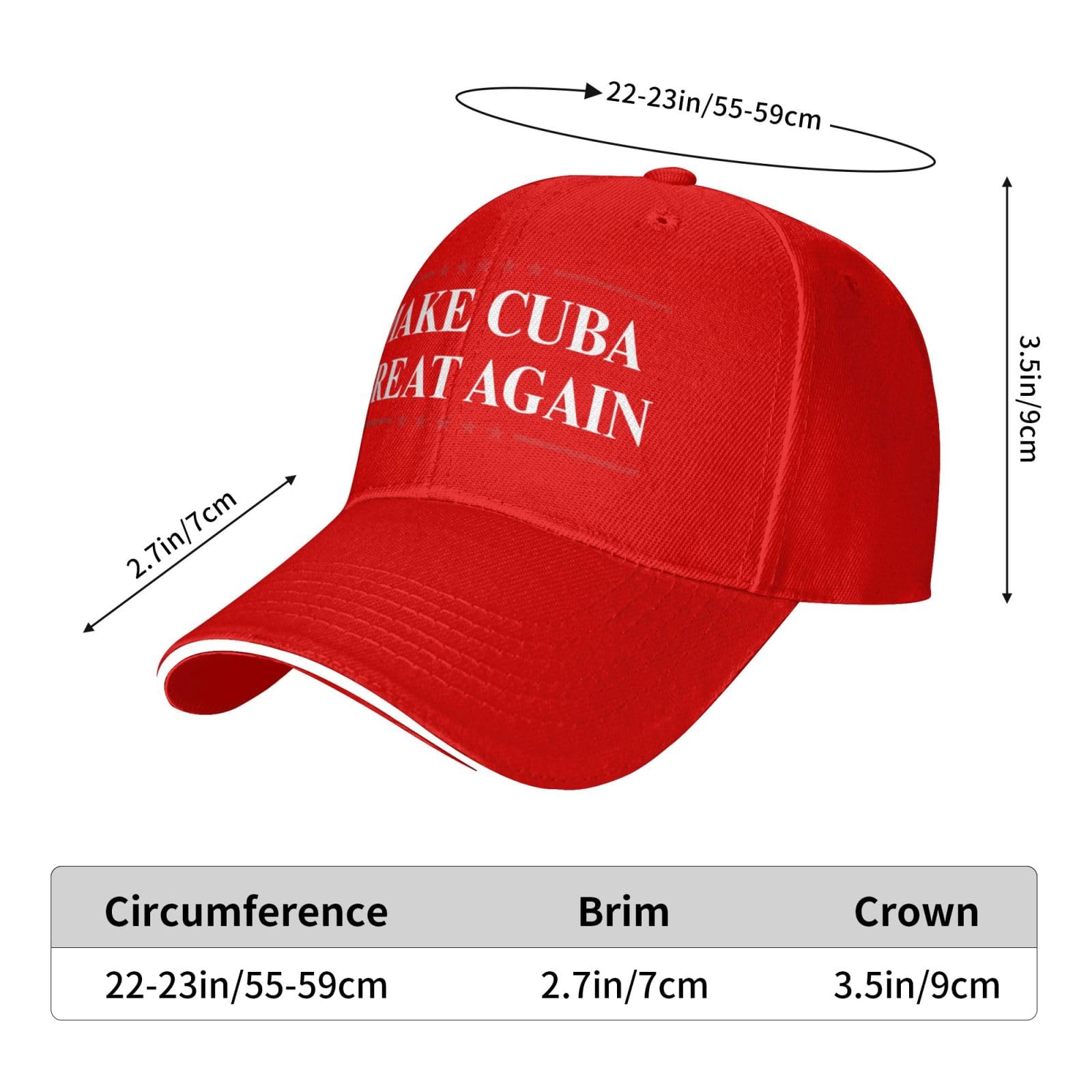Make Cuba Great Again hat Cuban Flag Baseball Cap Red