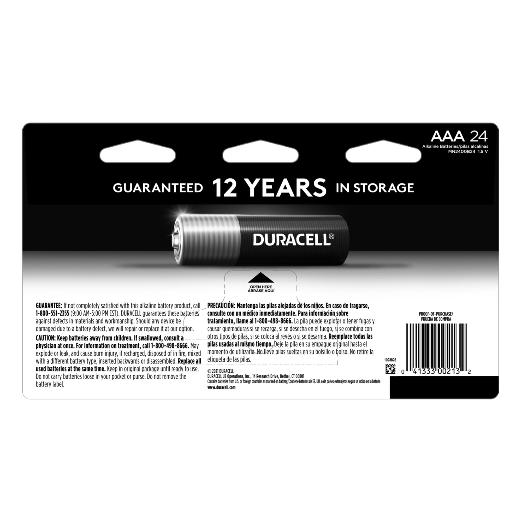 Duracell Coppertop AAA Batteries with Power Boost Ingredients, 24 Count Pack Triple A Battery with Long-Lasting Power, Alkaline AAA Battery for Household and Office Devices