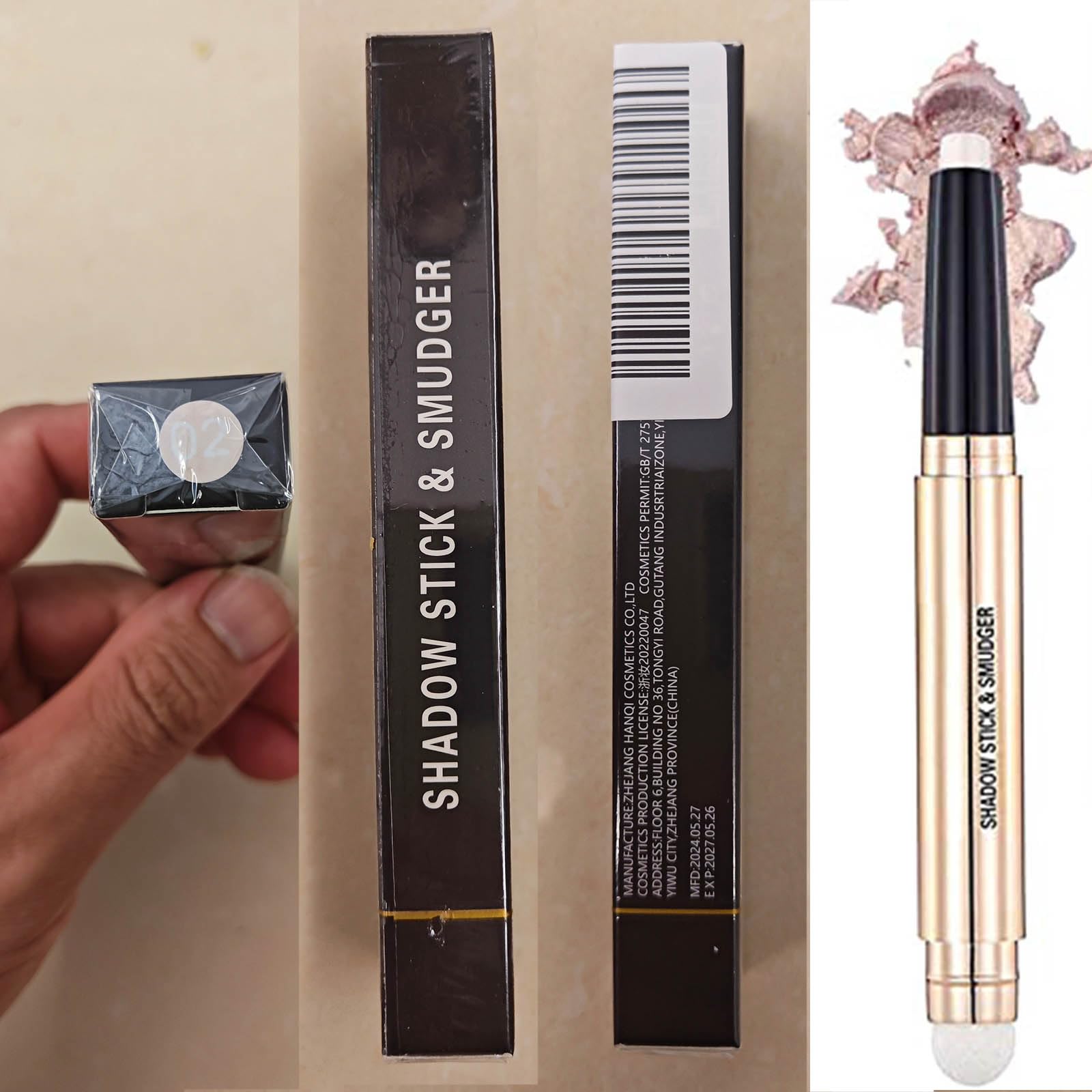 Eyeshadow Stick Eye Shadow Pencil Eye Makeup Cream Shimmer Glitter Smooth Eye Shadow Sticks Nude Matte Korea Palette Primer Crayon Liquid Highlighter Natural Waterproof Long Lasting 02