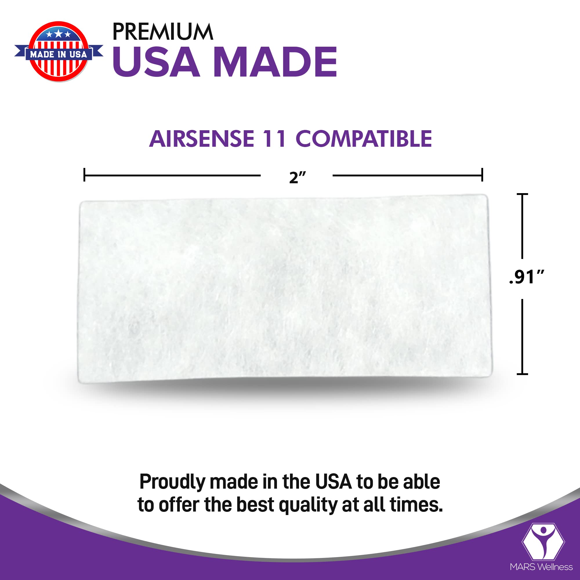 CPAP Filters Compatible with ResMed Airsense 11 Disposable Felt air Filter - 20 Pack - Made in The USA CPAP Filter Supplies Series Machines - by Mars Wellness