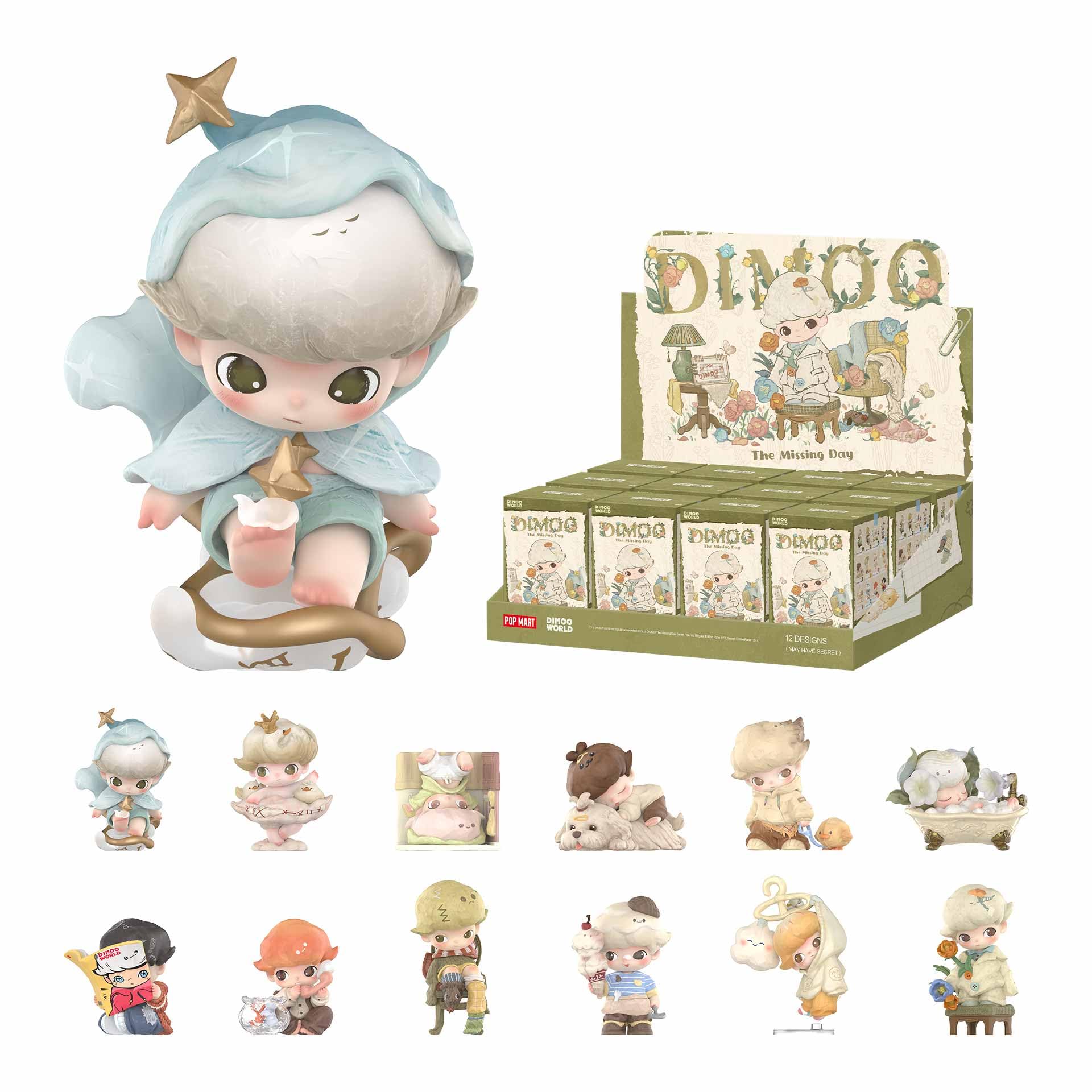 POP MART DIMOO The Missing Day Series Blind Box Figures, Collectible Toys Home Decorations, Holiday Birthday Gifts for Girls and Boys, Whole Set