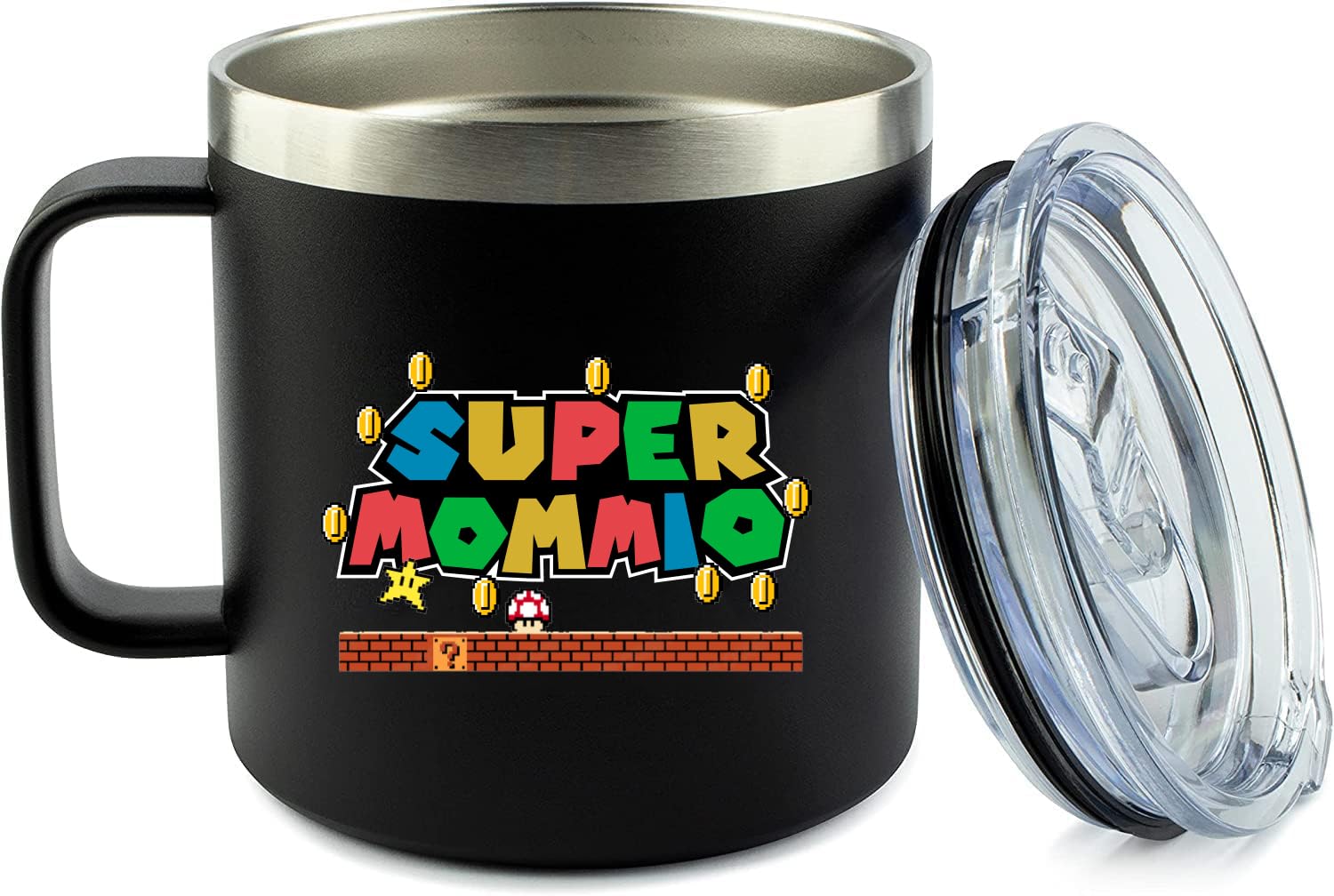 YACO STORE 14oz Mug- Super Mommio | Gifts for Mom for Christmas Mom Birthday Gift - Mom Gifts from Daughter Son - Birthday Gifts for Mom - Mom To Be Gifts - Best Mom Ever Gifts -New Mom Gifts