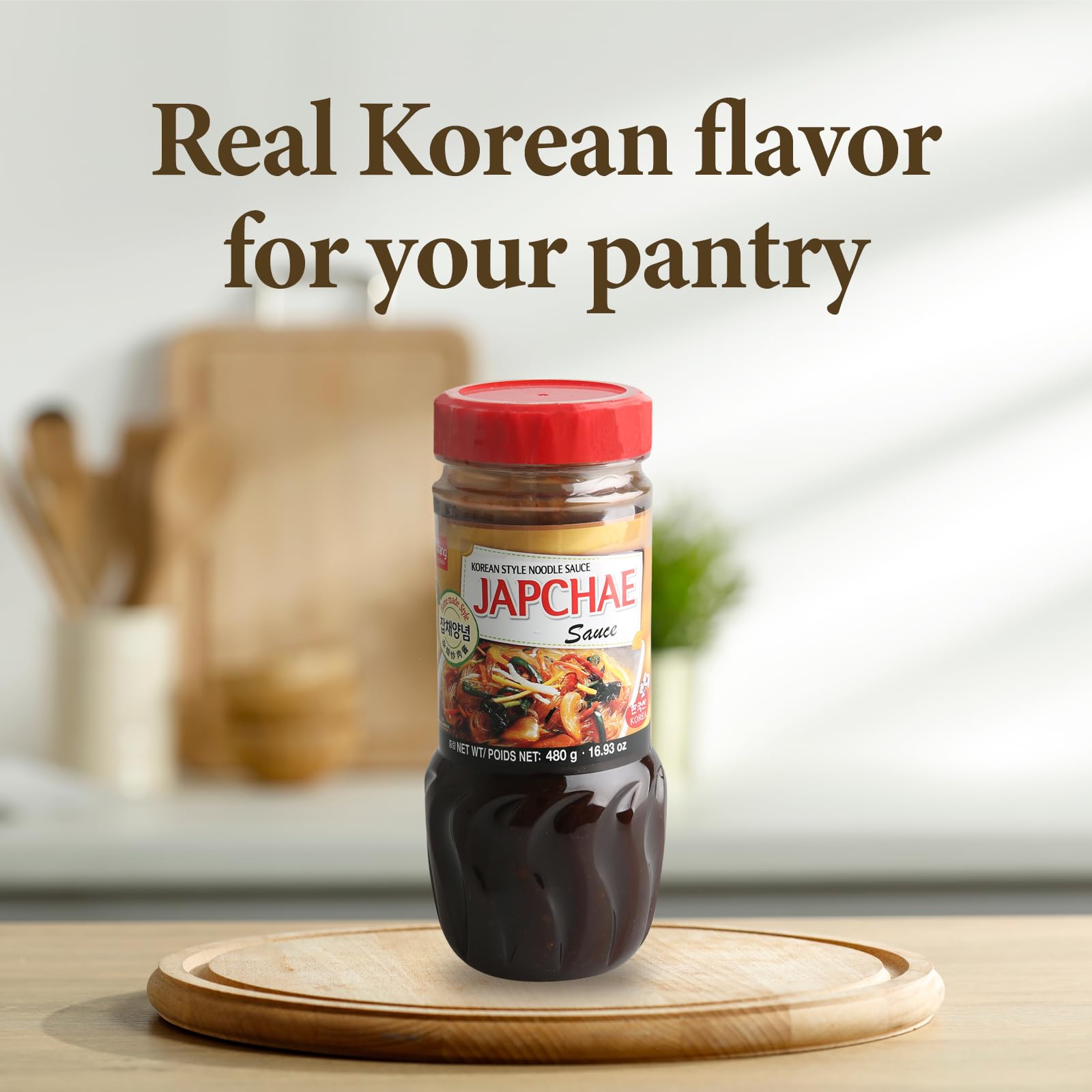 Wang Japchae Sauce, Savory and Slightly Sweet, Easy and Convenient Sauce for Vermicelli and Glass Noodles, 16.93 Ounce